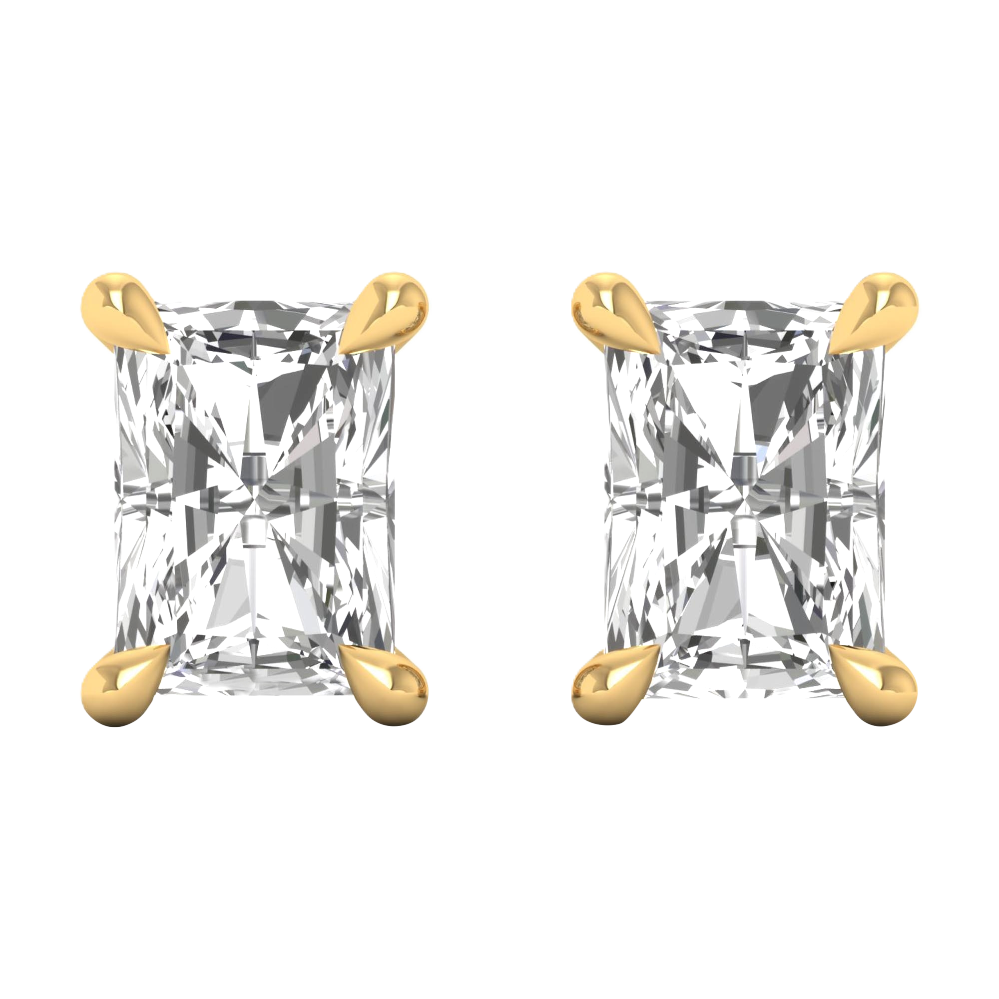Noa Radiant Stud Earrings - 0.5ct to 5ct