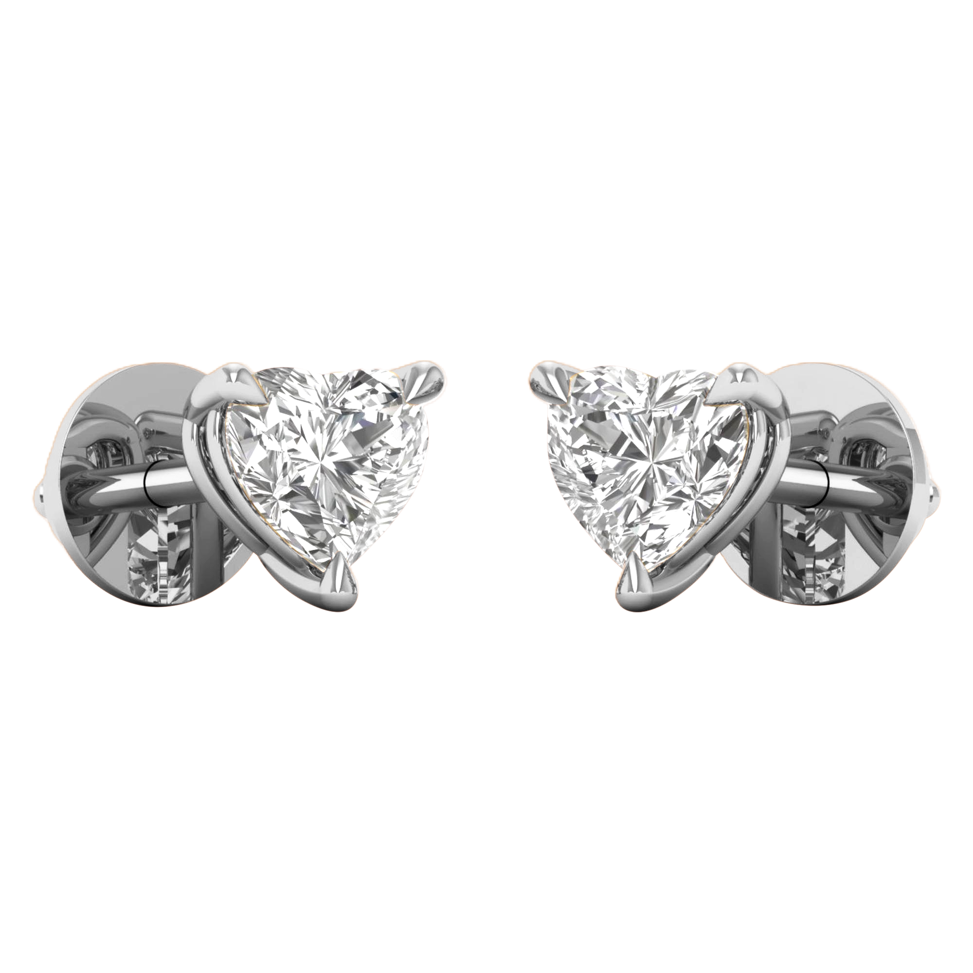 Noa Stud Earrings Heart - 0.5ct to 5ct