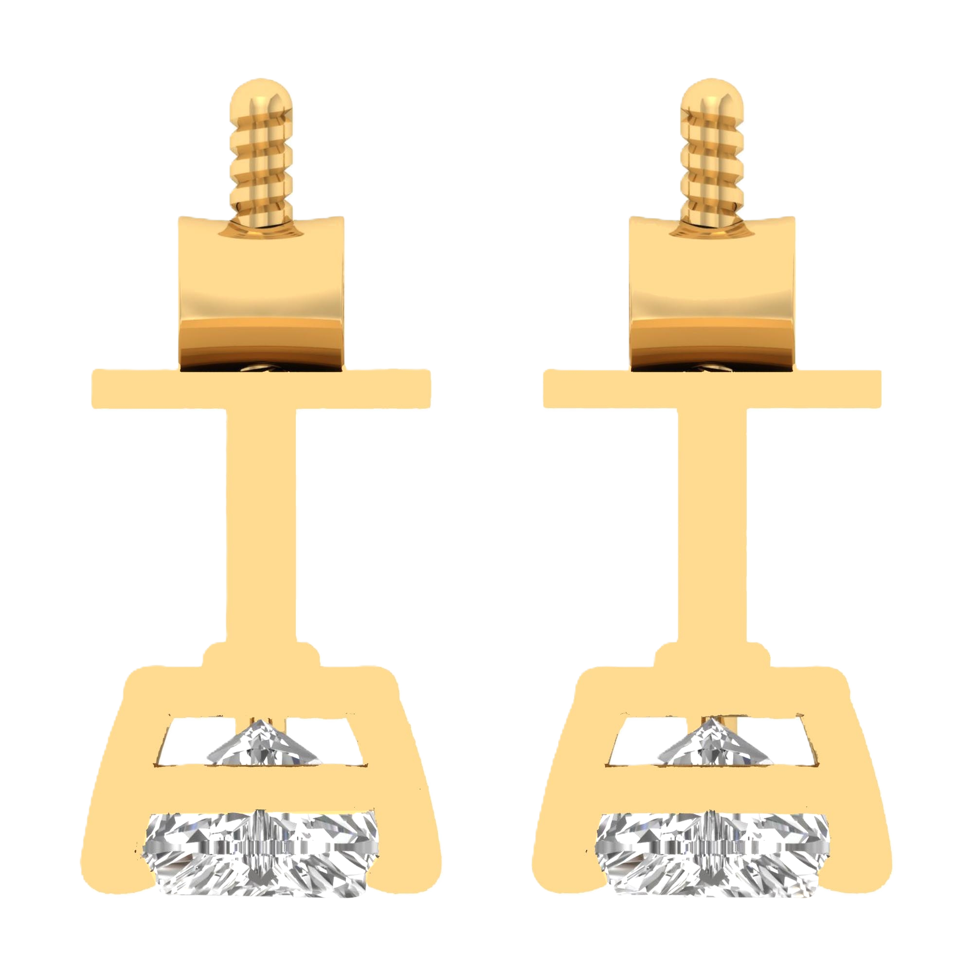 Noa Stud Earrings Heart - 0.5ct to 5ct