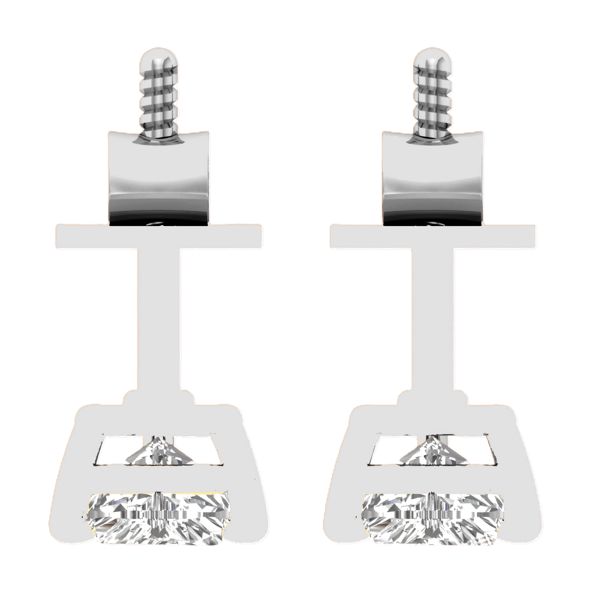 Noa Stud Earrings Heart - 0.5ct to 5ct