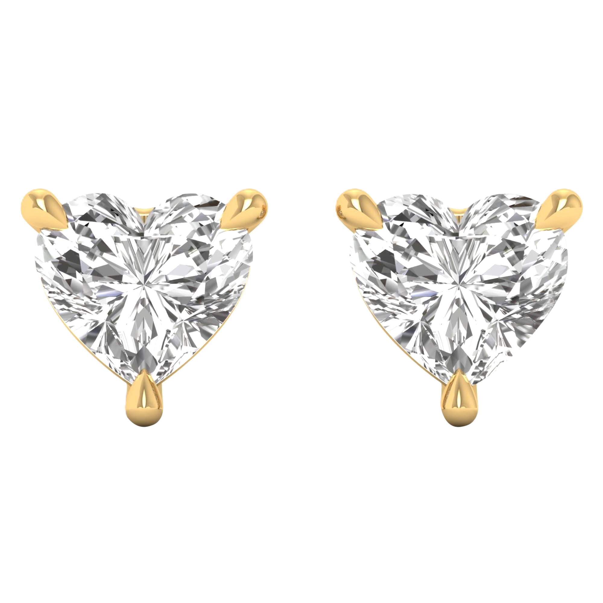 Noa Stud Earrings Heart - 0.5ct to 5ct