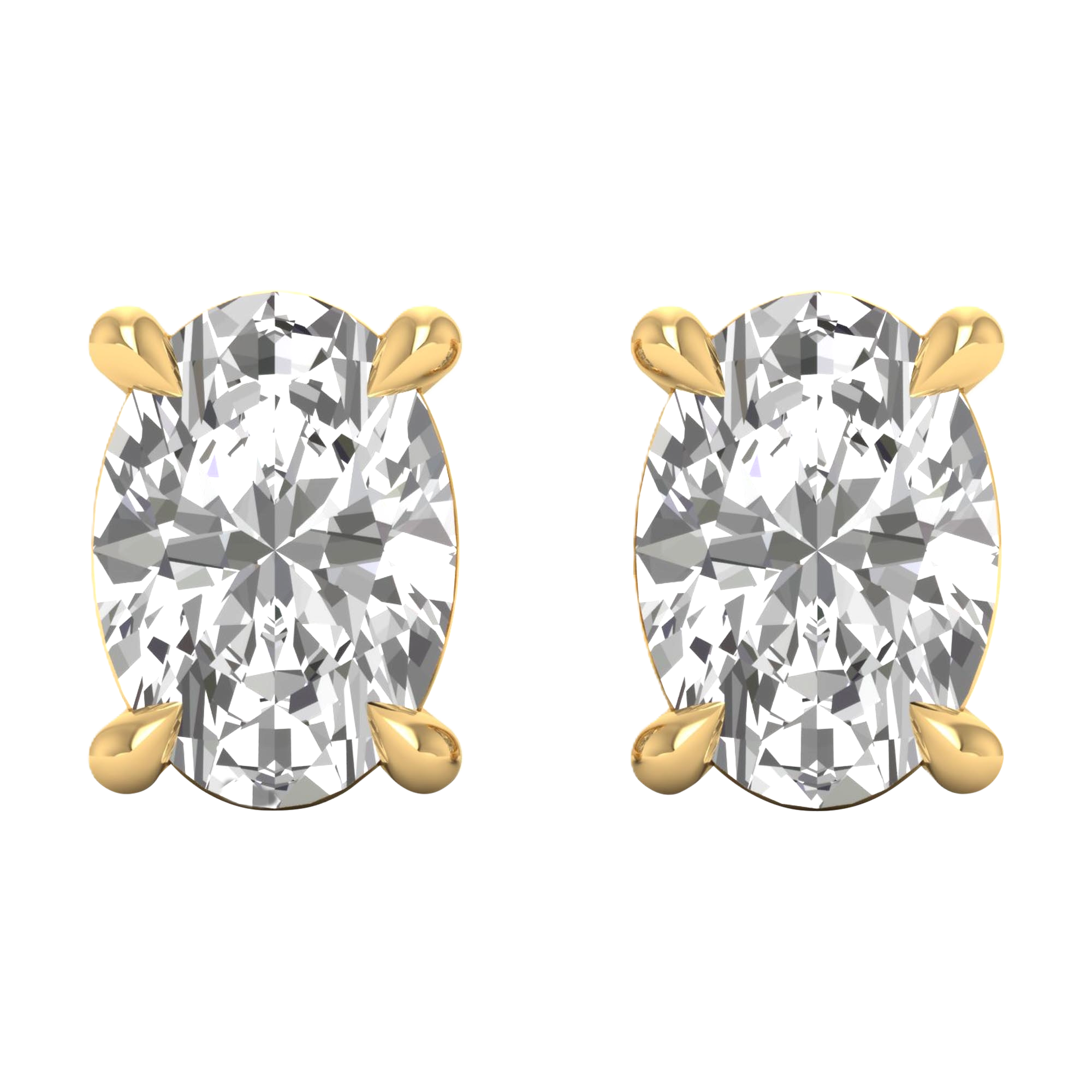 Noa Oval Stud Earrings - 1ct to 5ct