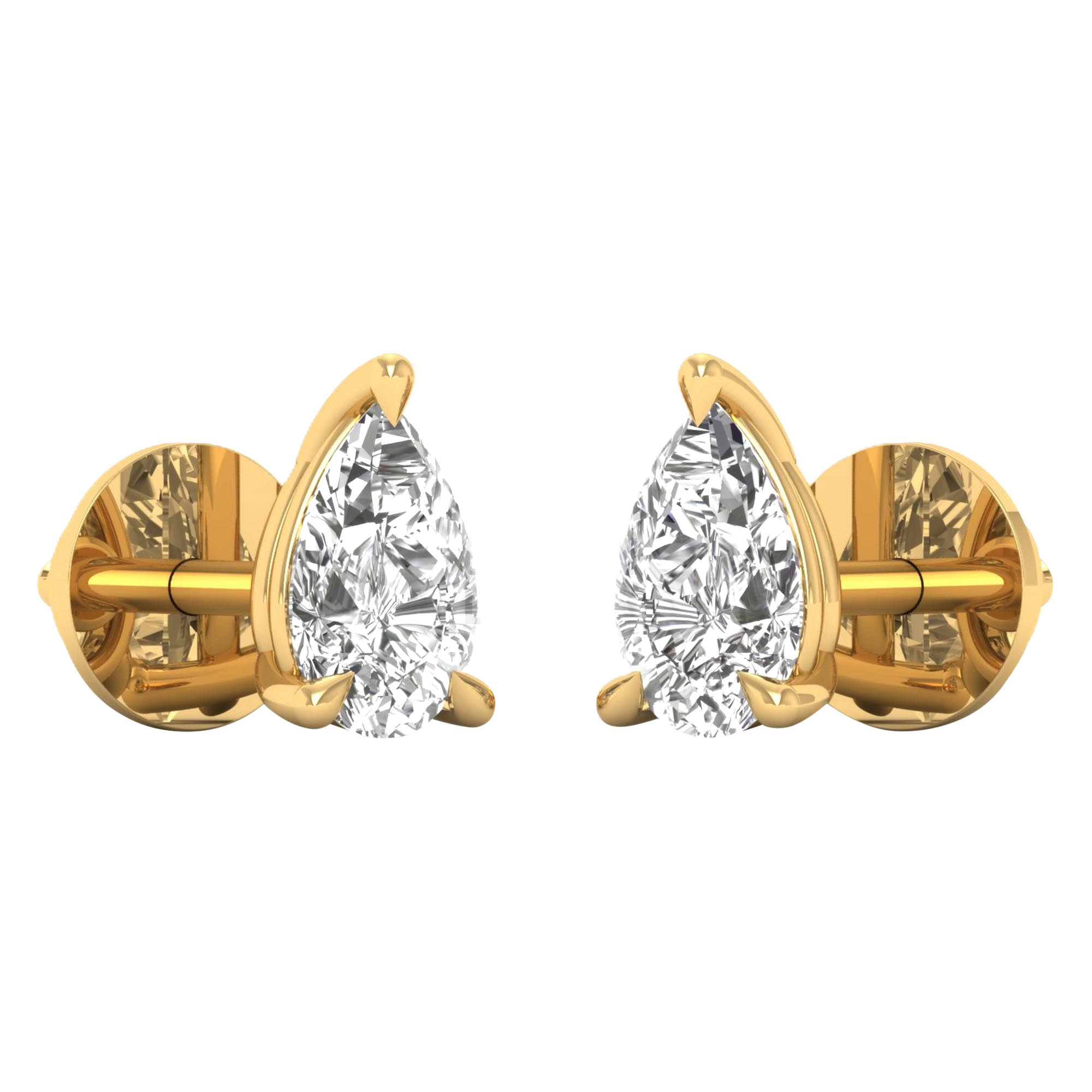 Noa Stud Oorbellen Peer - 1ct tot 5ct