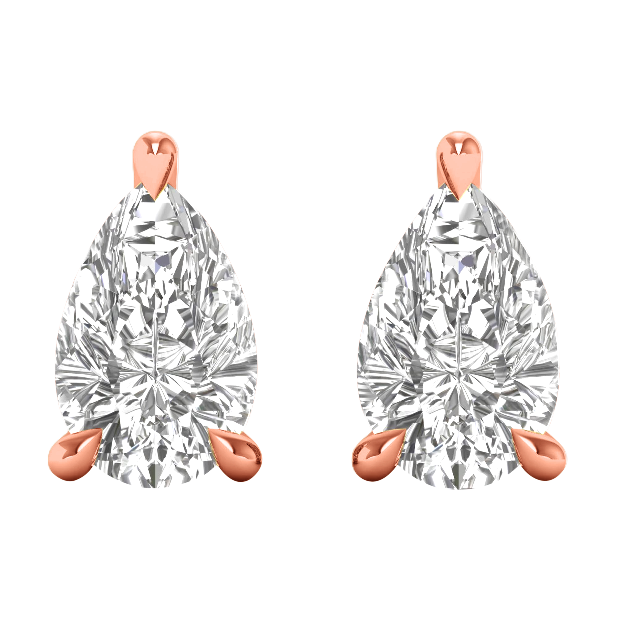 Noa Stud Oorbellen Peer - 1ct tot 5ct