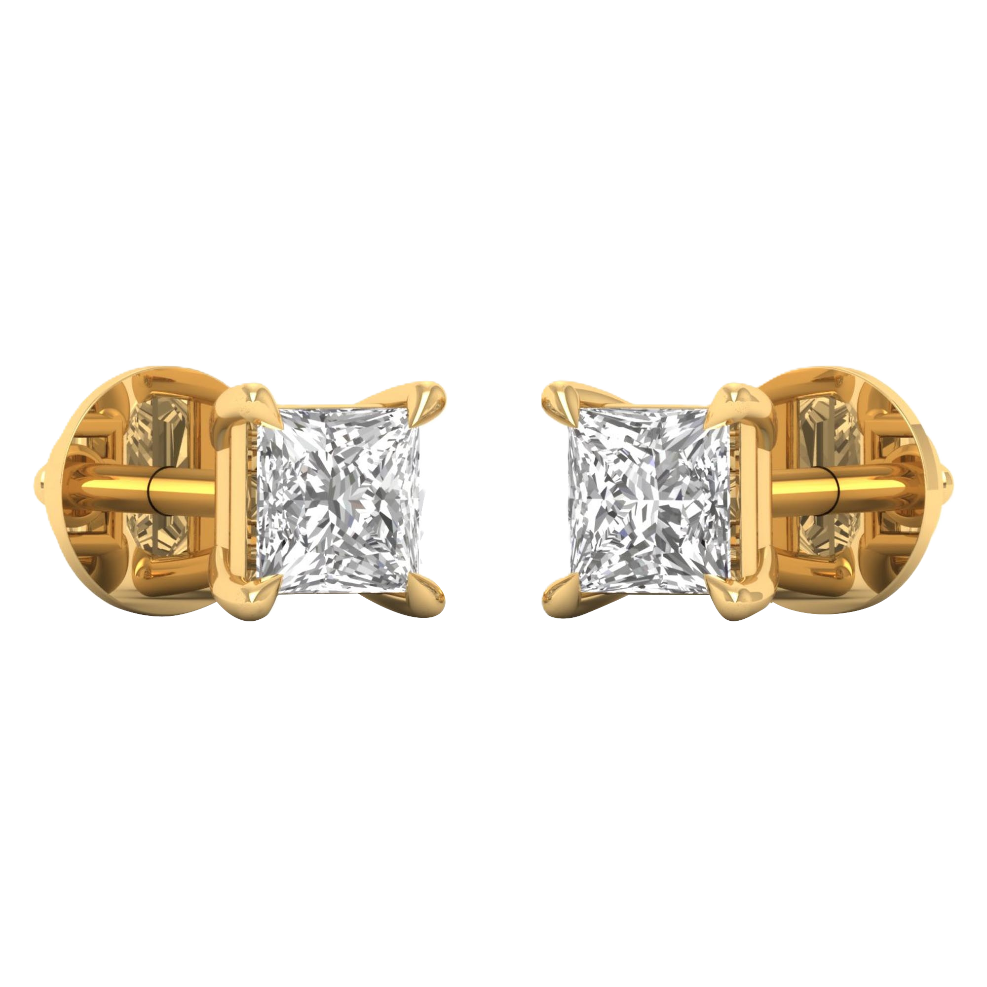 Noa Stud Oorbellen Princess - 1ct tot 6ct