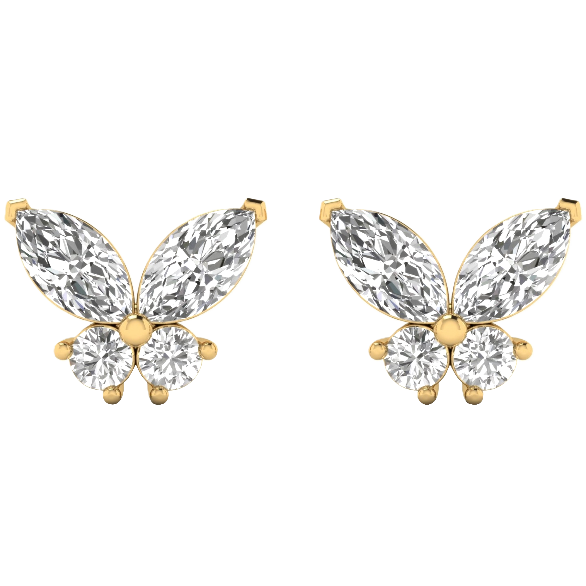 Gina Diamanten Stud Oorbellen Markies - 1ct