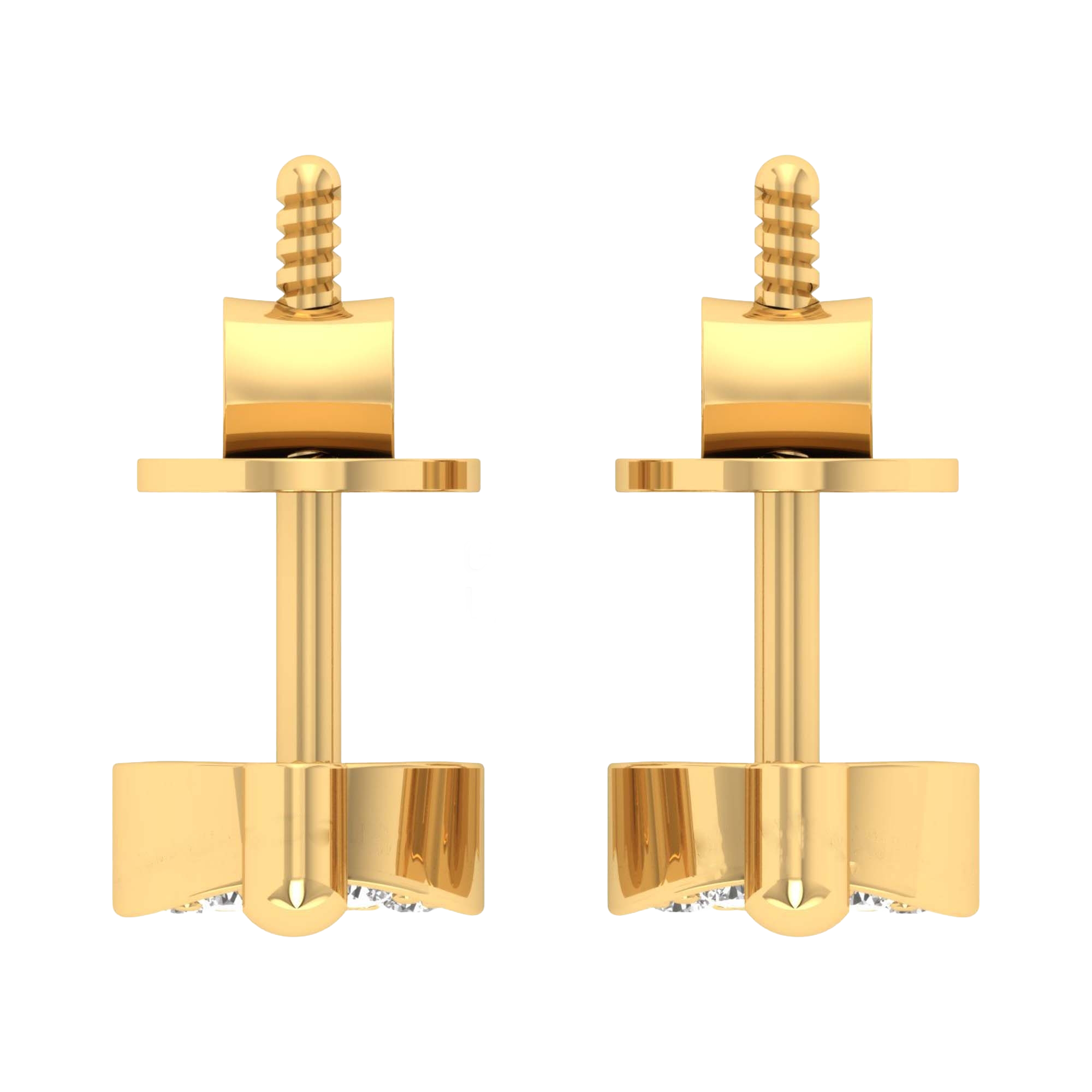 Ohrringe von 0,34 Karat mit Hauptstein in runder Form von 0,012 Karat – 145