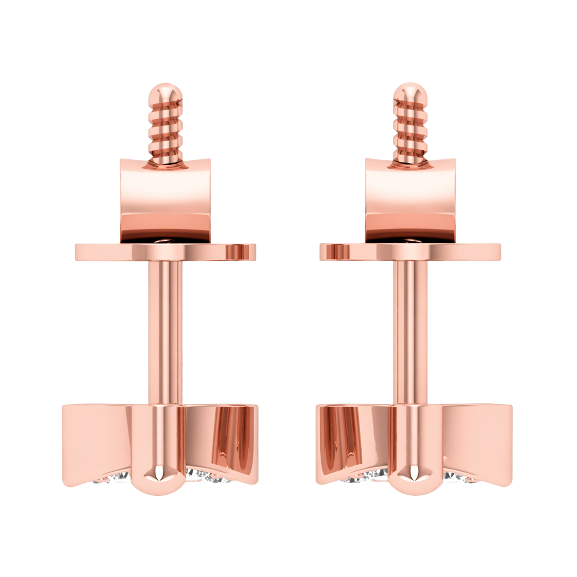 0.34 carat earrings with a 0.012 carat Round center stone - 145