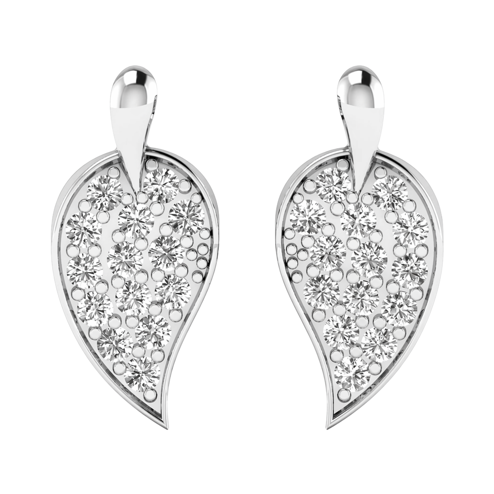 0.34 carat earrings with a 0.012 carat Round center stone - 145