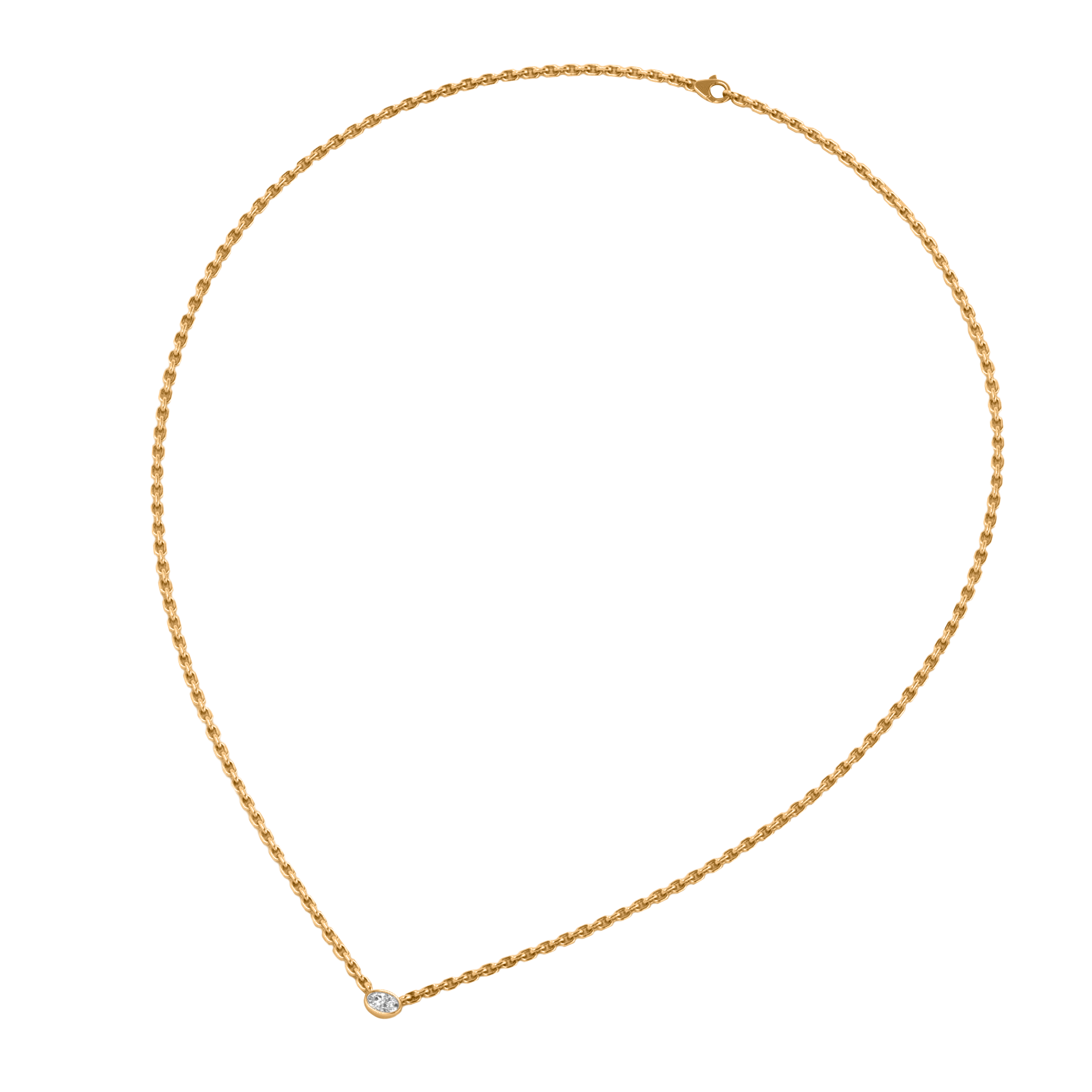 Linda Diamante Ketting Ovaal - 0.2ct