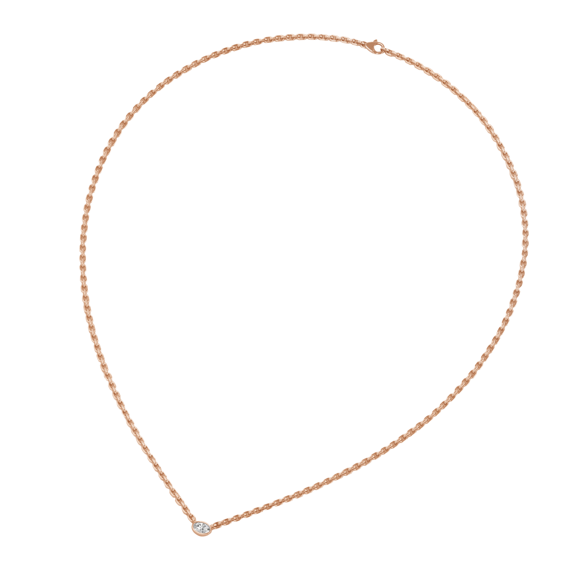 Linda Diamante Ketting Ovaal - 0.2ct