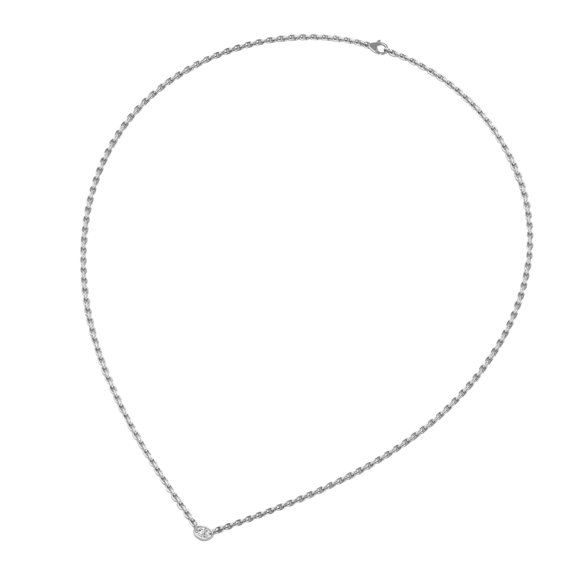 Linda Diamante Ketting Ovaal - 0.2ct