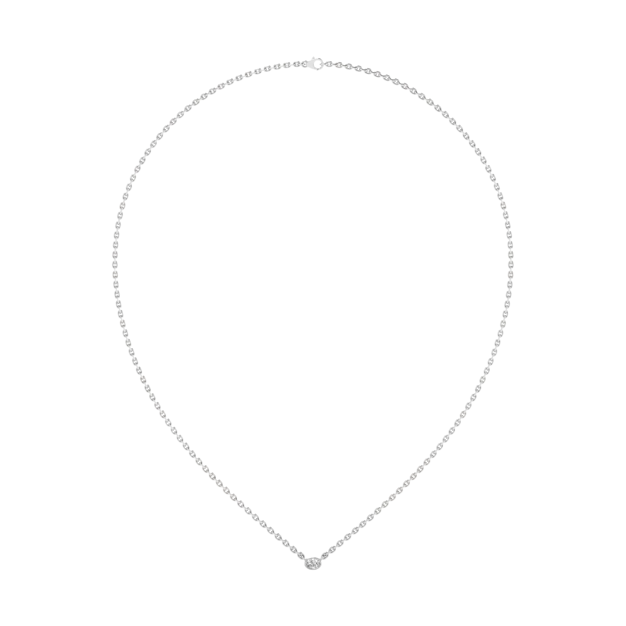 Linda Diamante Ketting Ovaal - 0.2ct