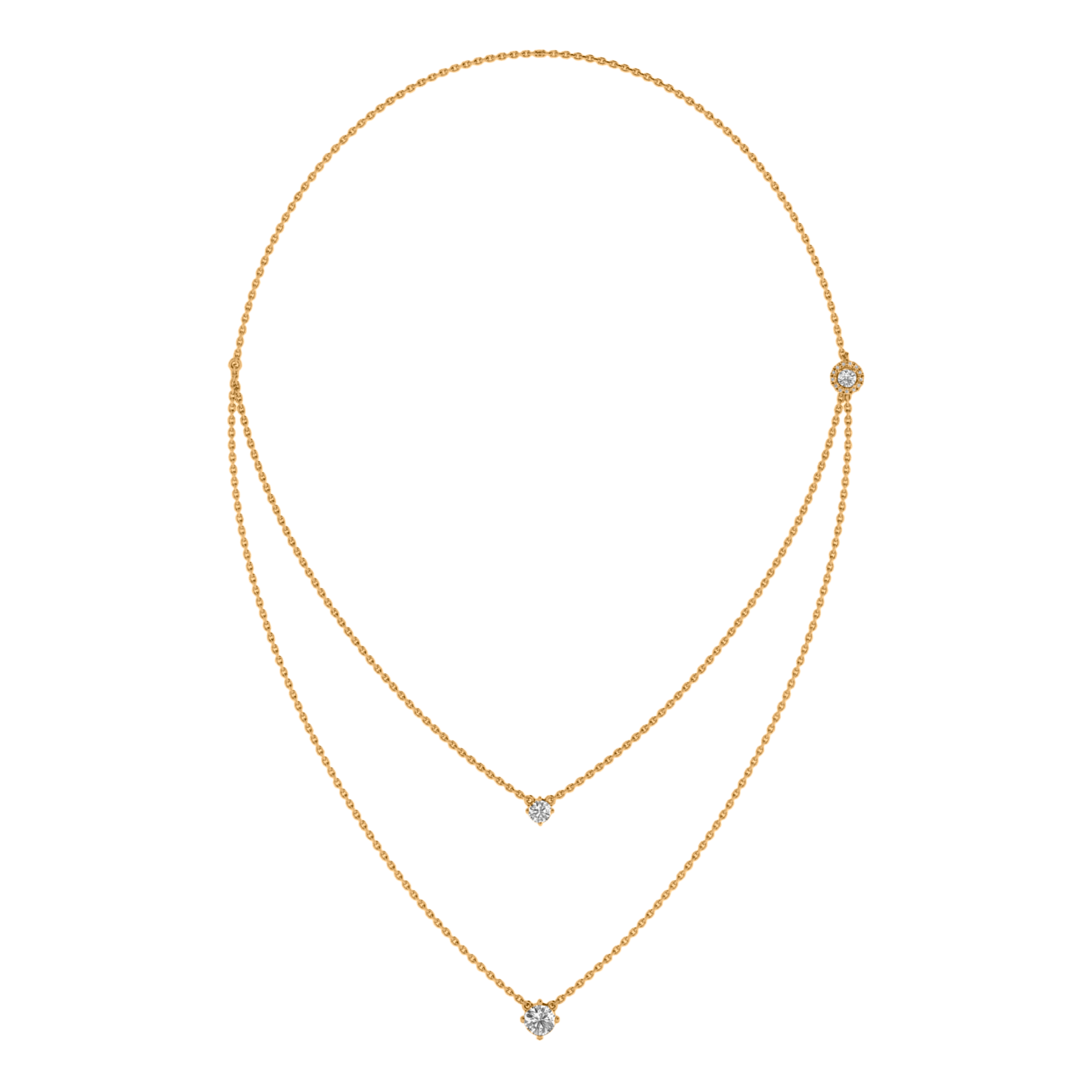 Quirine Diamond Layered Necklace Brilliant - 2ct
