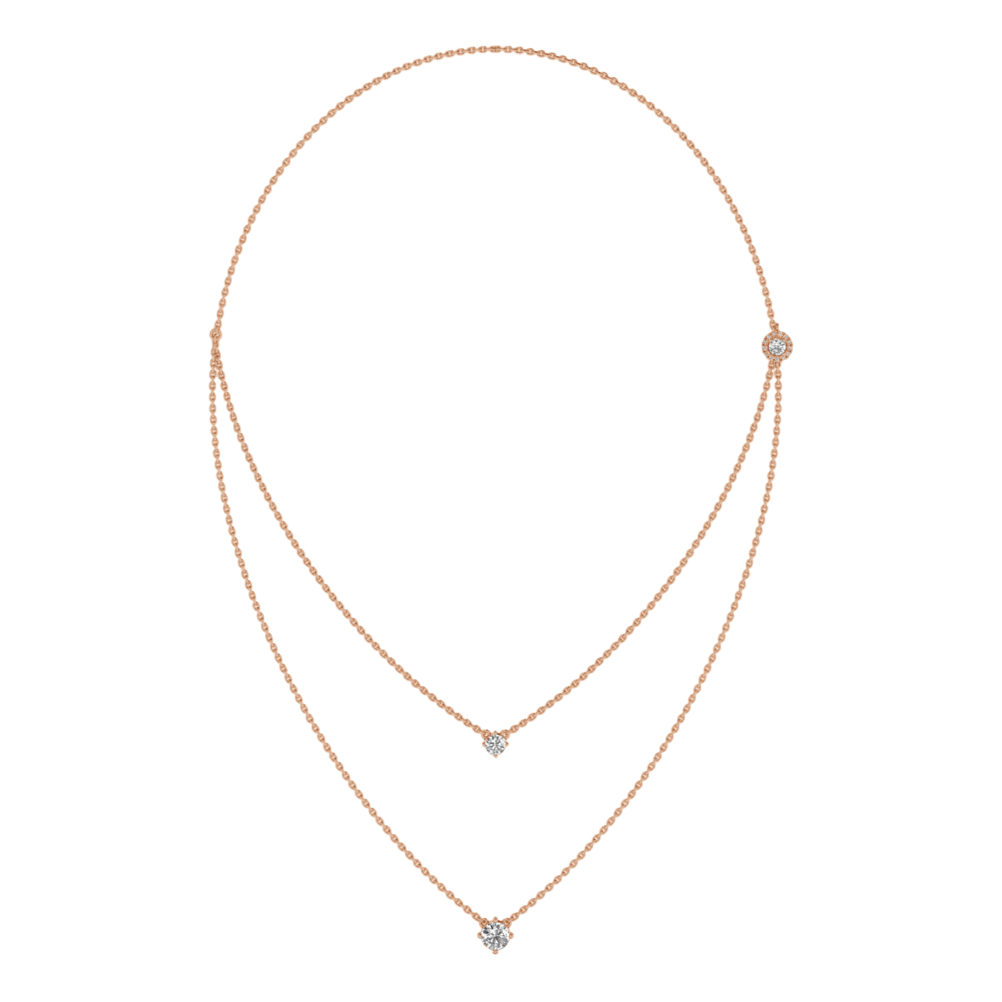Quirine Diamond Layered Necklace Brilliant - 2ct