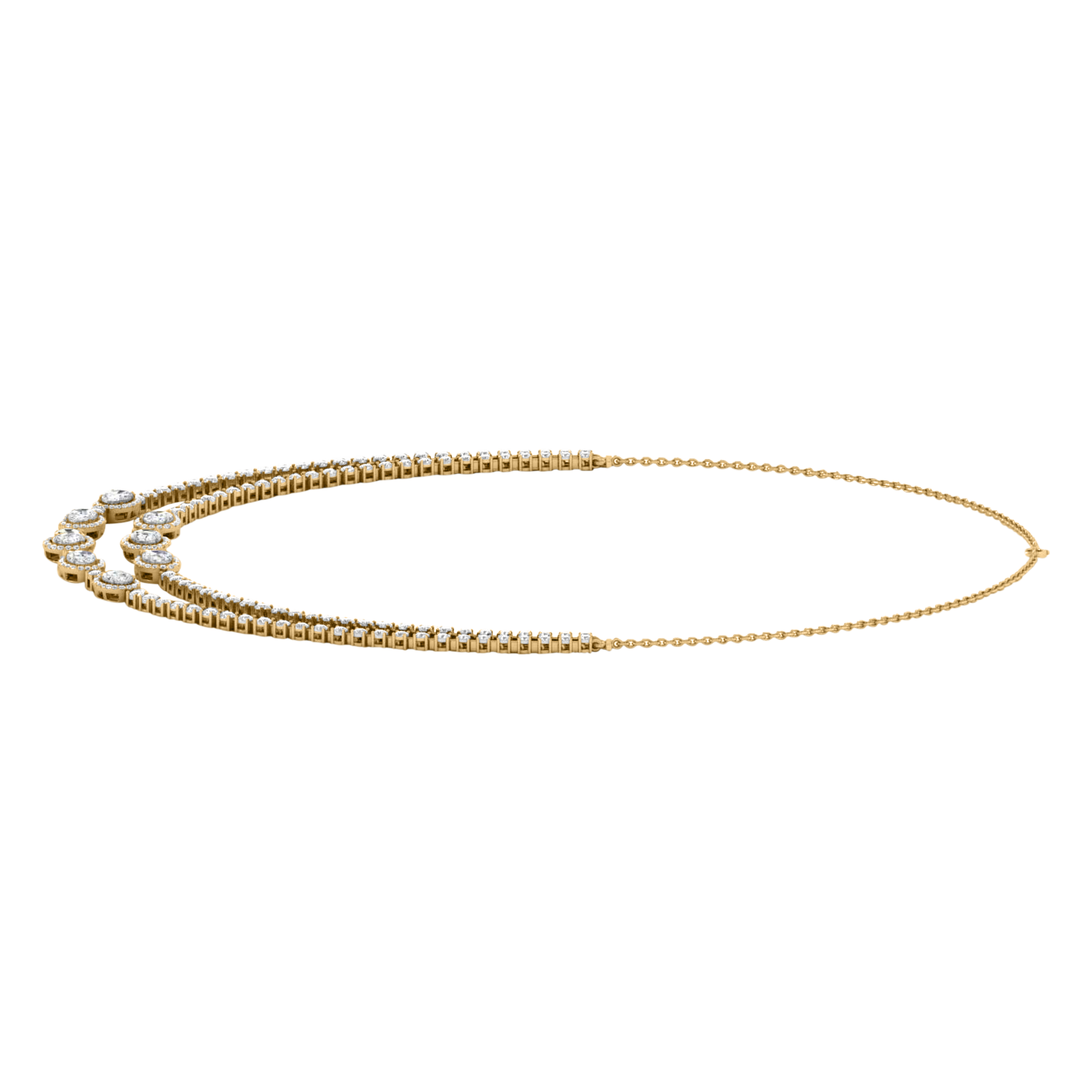 Connie Diamanten Ketting Ovaal & Briljant - 11ct