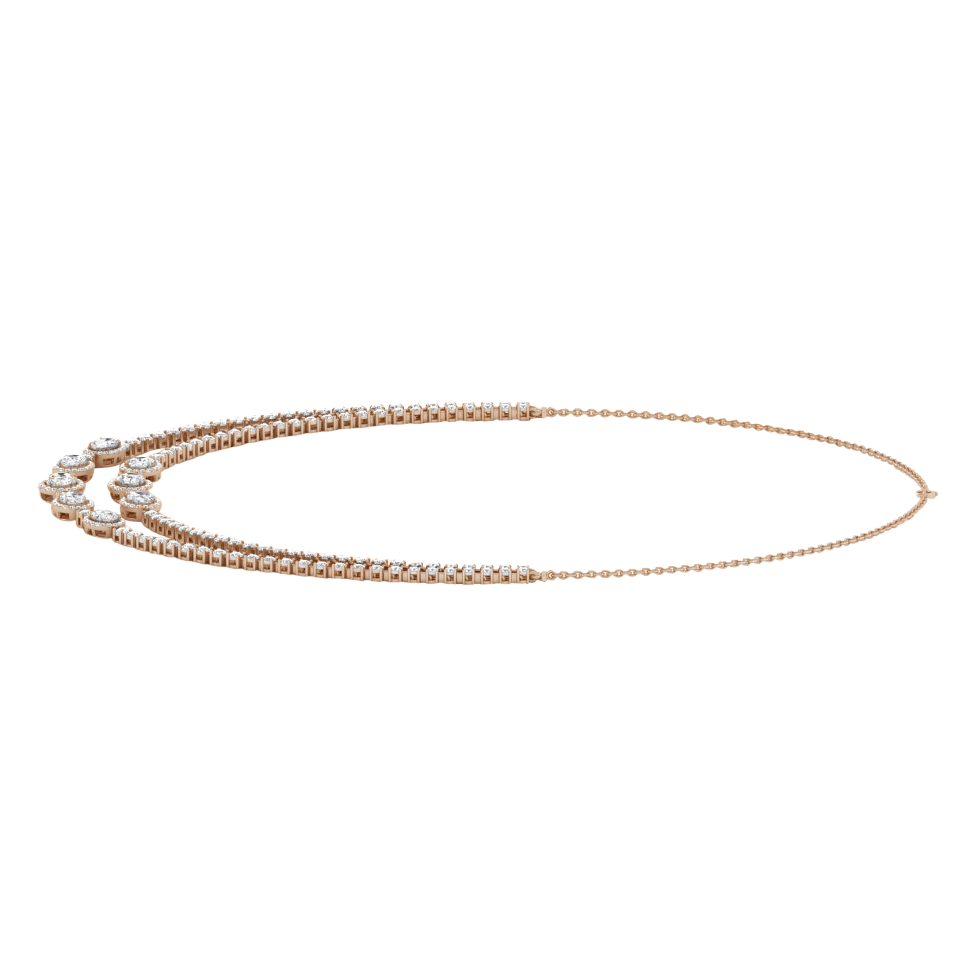 Connie Diamanten Ketting Ovaal & Briljant - 11ct