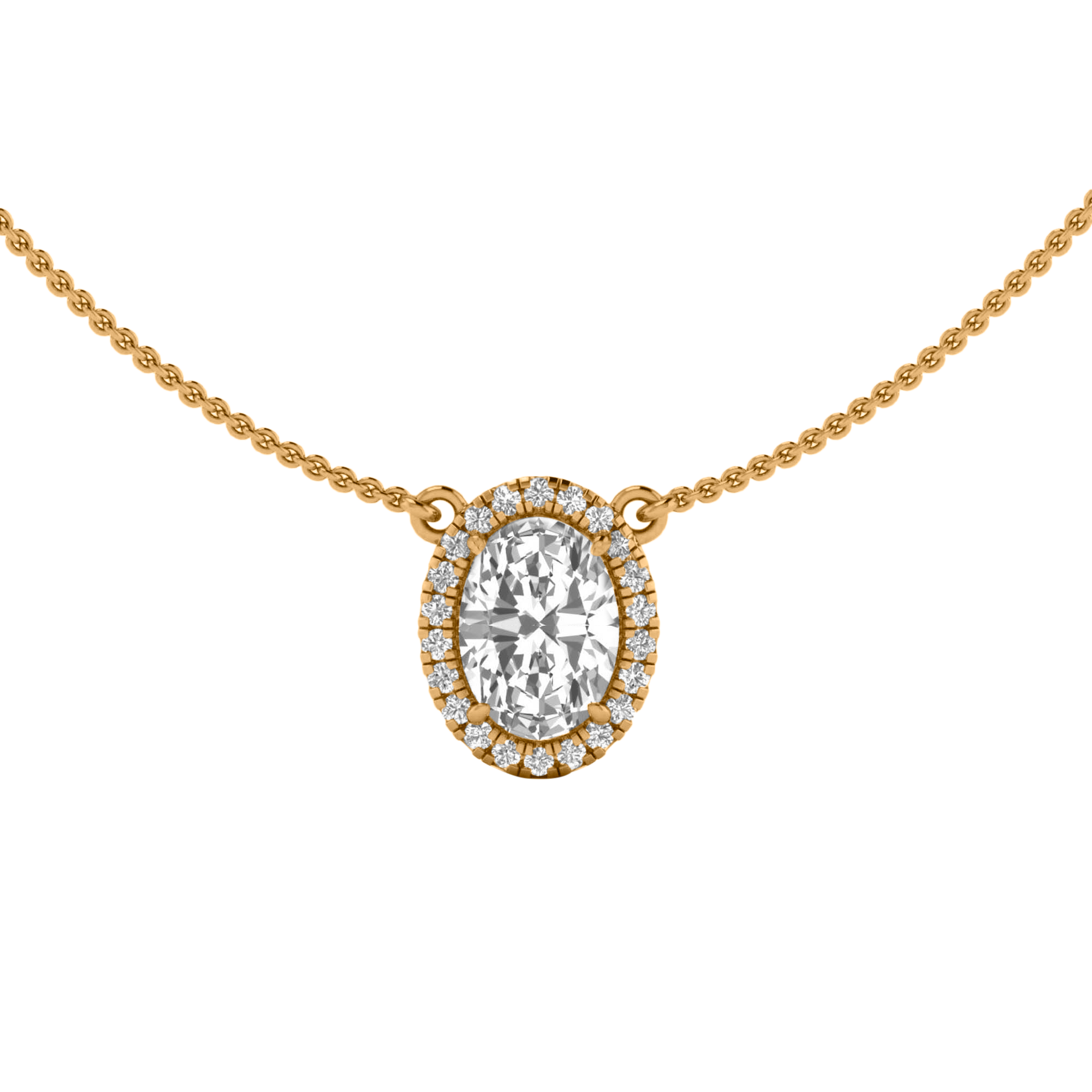 Jamie Diamond Necklace Oval - 3.3ct