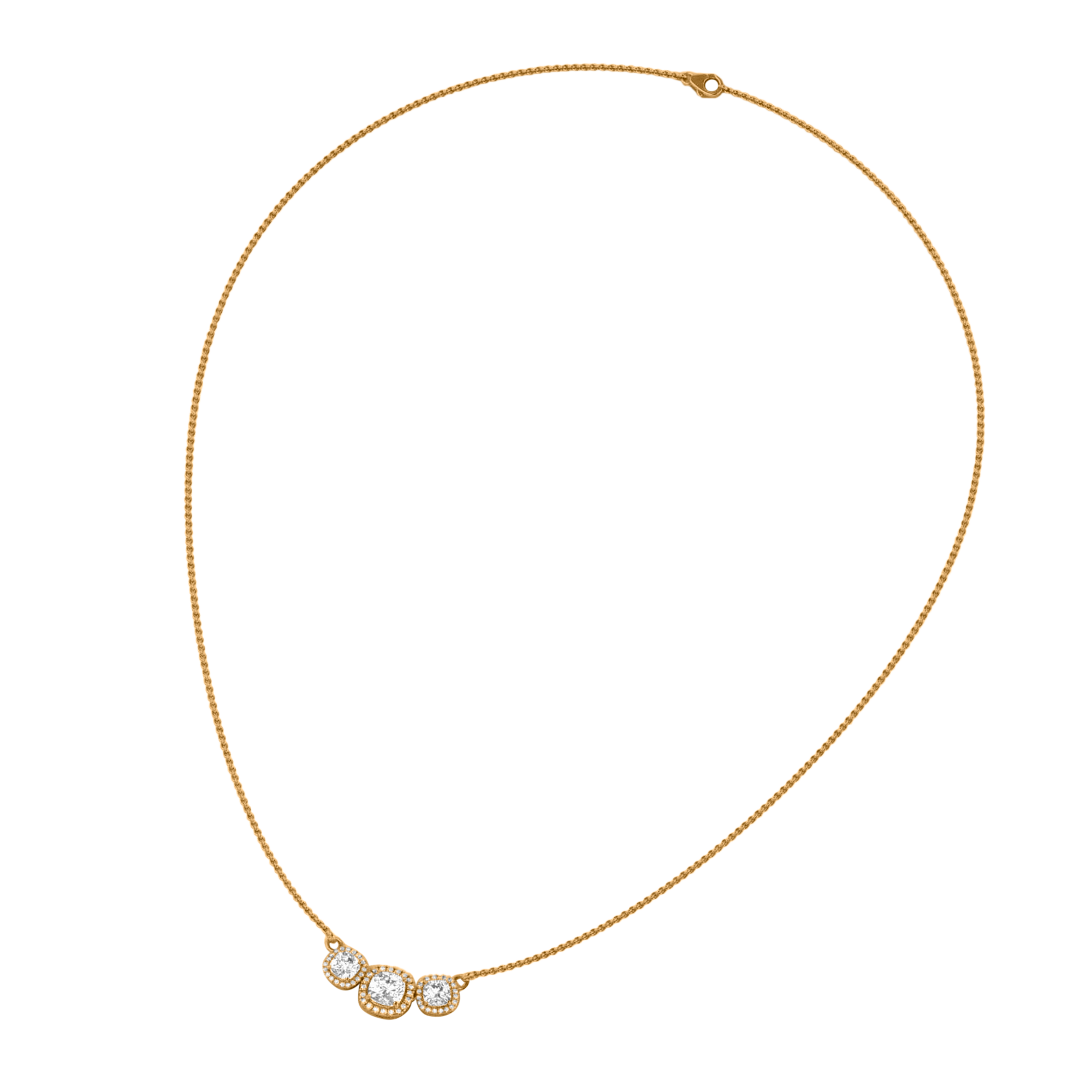 Jamie Diamanten Ketting Cushion - 2.2ct