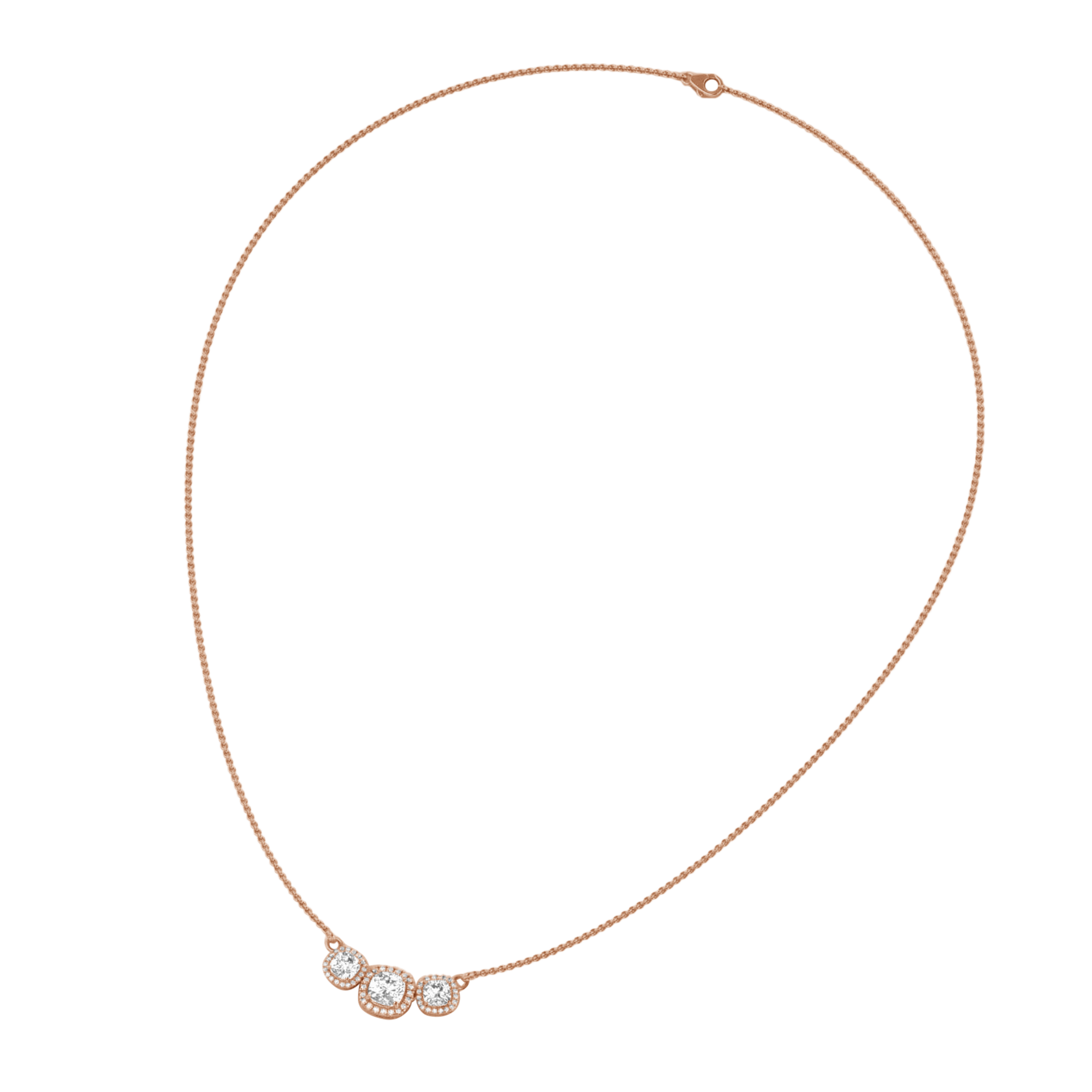 Jamie Diamanten Ketting Cushion - 2.2ct