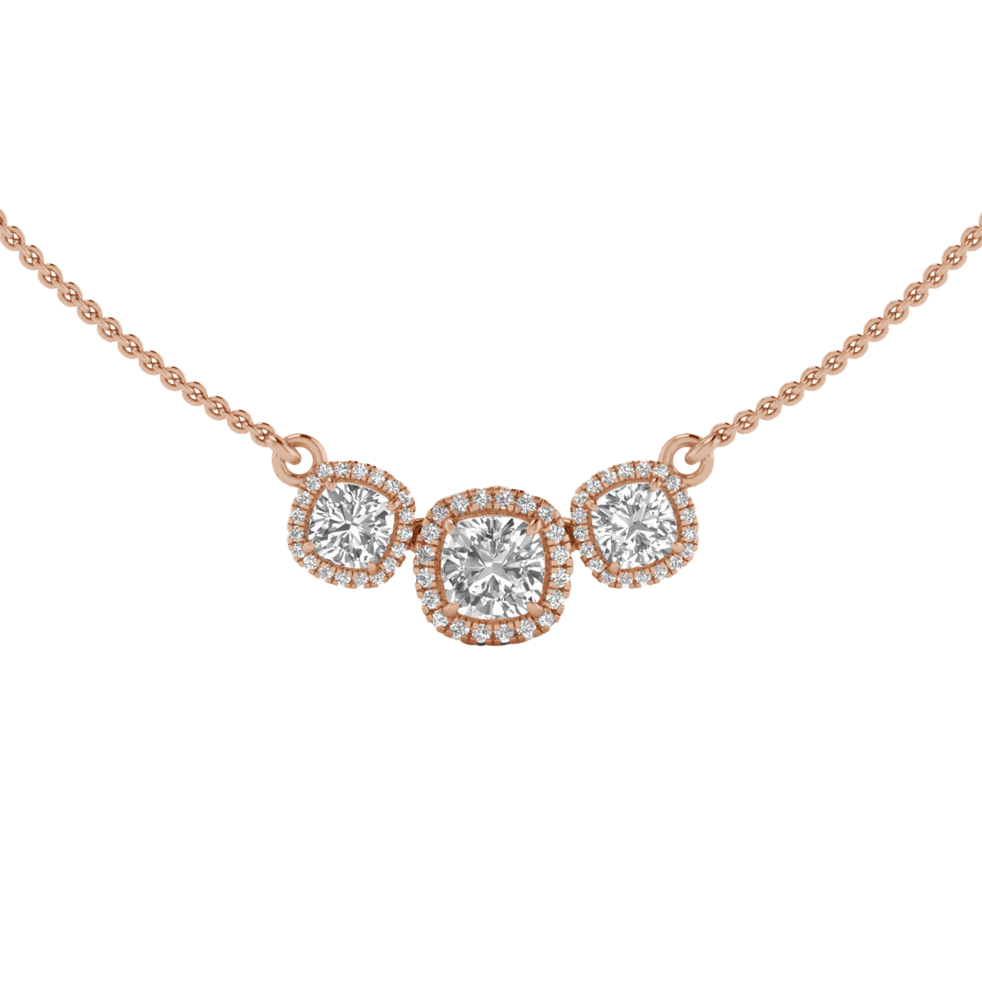 Jamie Diamanten Ketting Cushion - 2.2ct