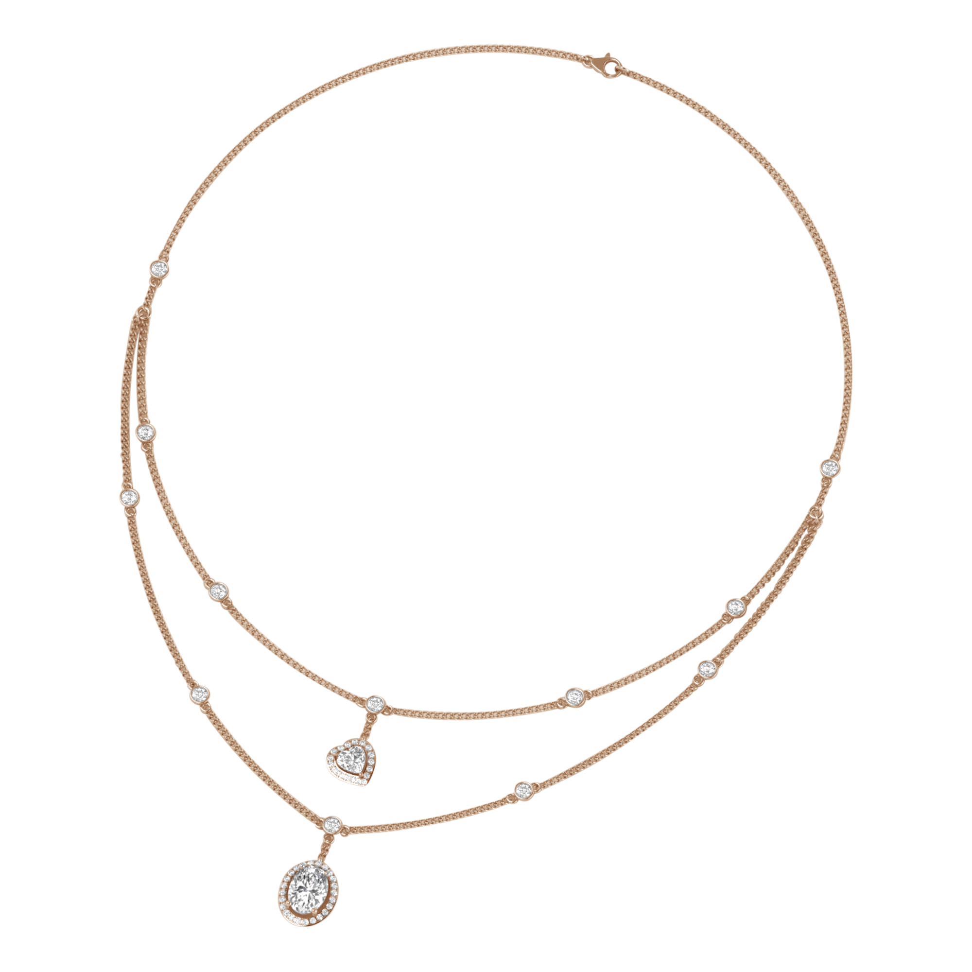 Jamie Diamanten Ketting Ovaal - 3.2ct