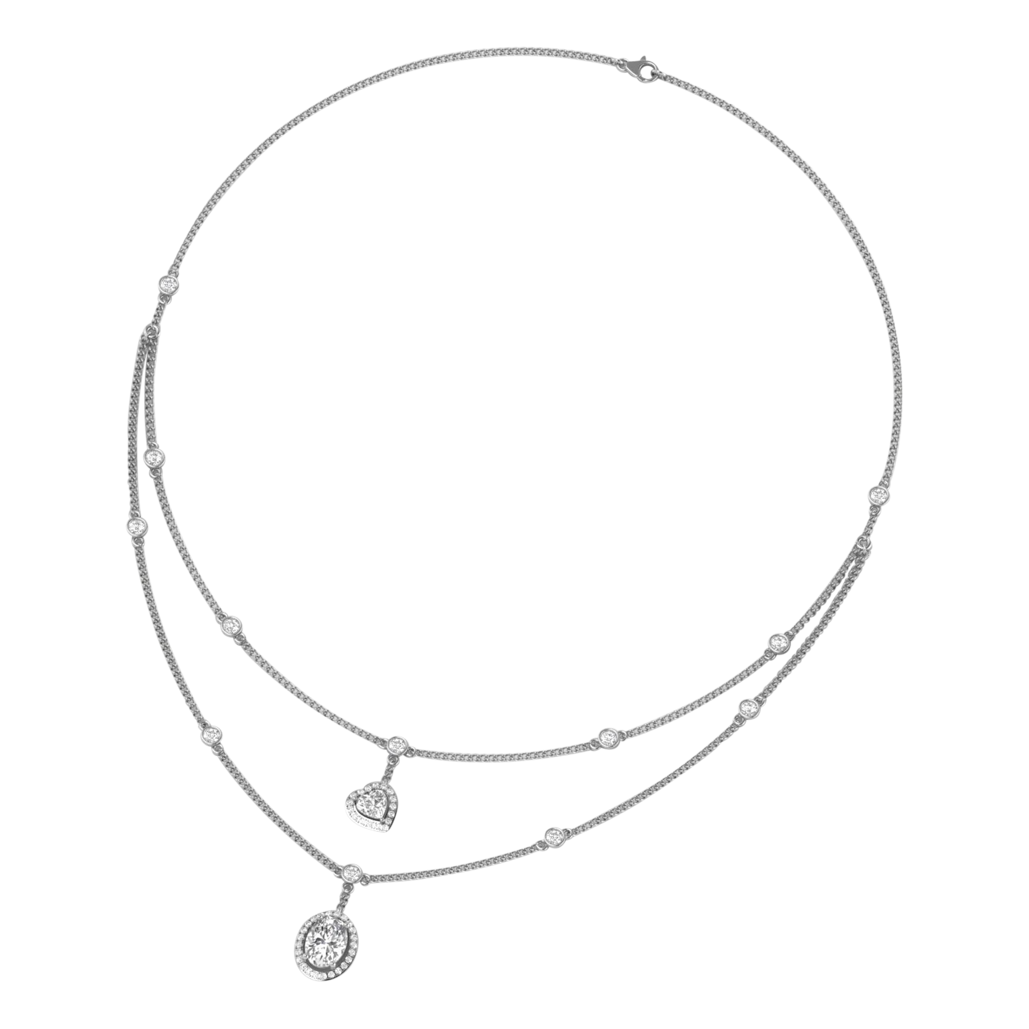 Jamie Diamanten Ketting Ovaal - 3.2ct
