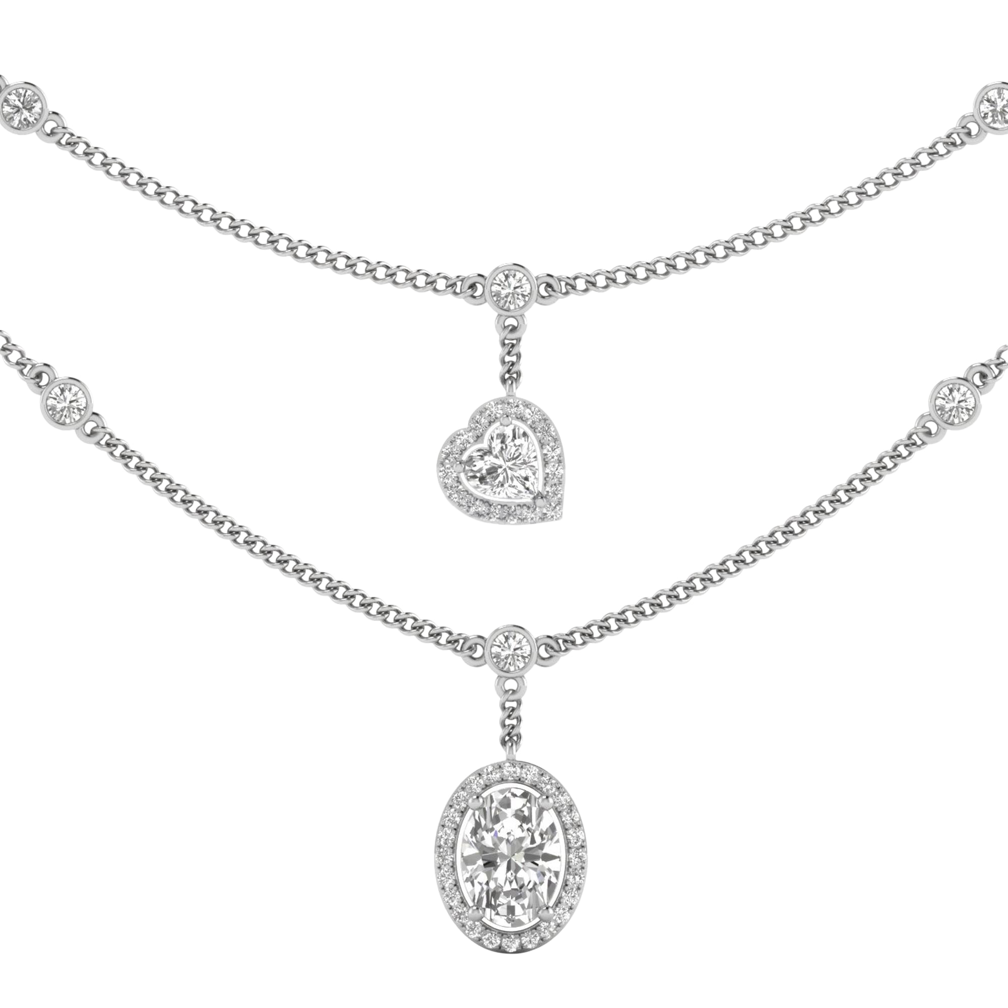 Jamie Diamanten Ketting Ovaal - 3.2ct