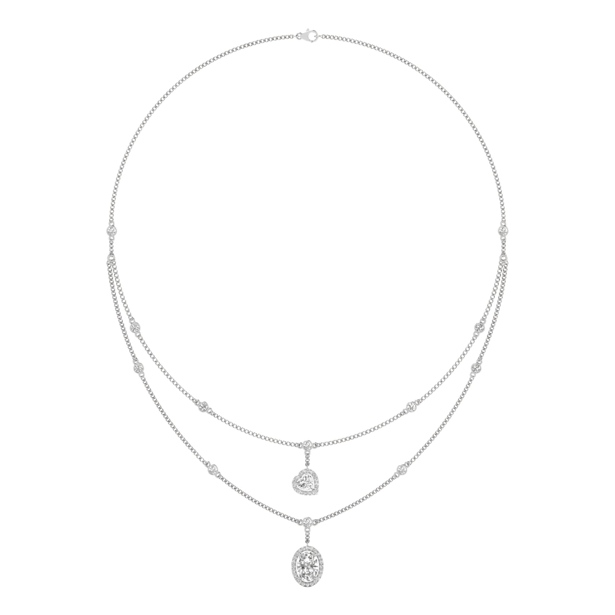 Jamie Diamanten Ketting Ovaal - 3.2ct
