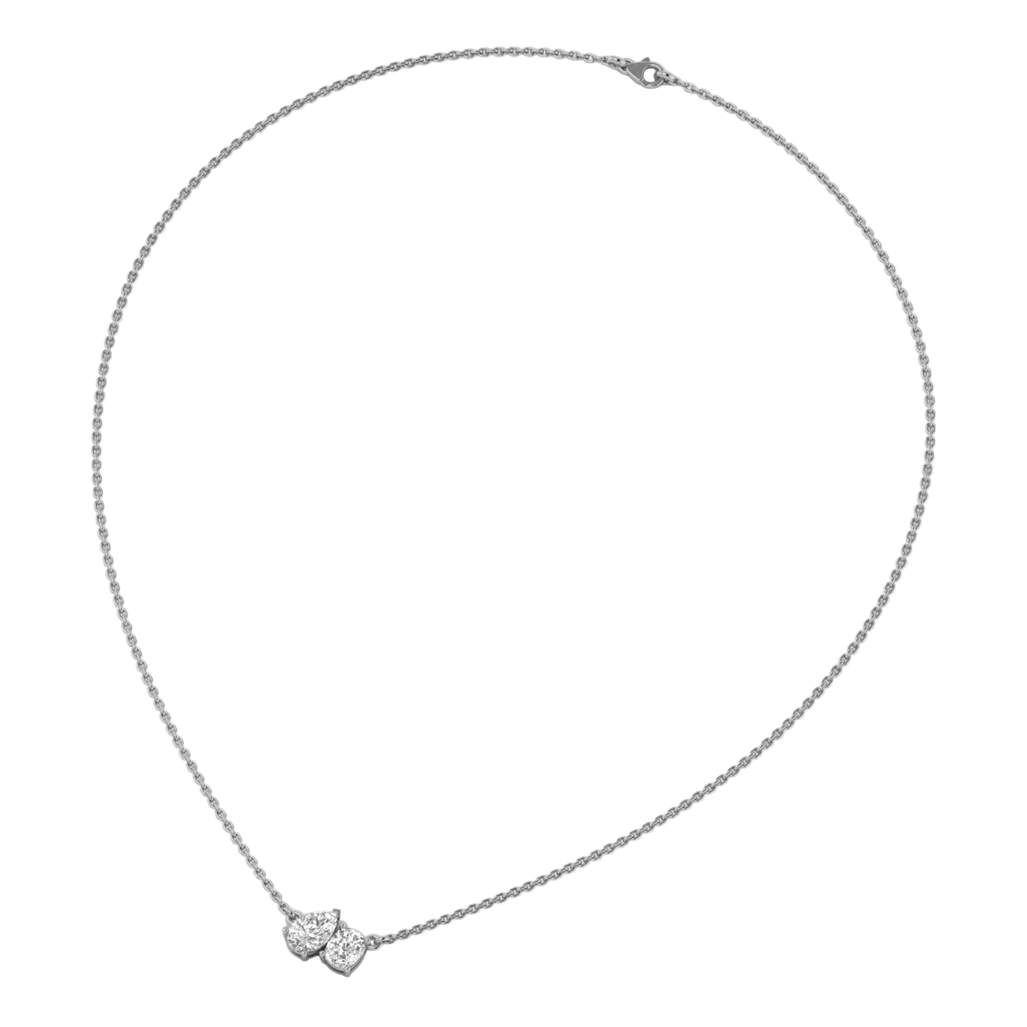 Teddy Diamanten Toi Et Moi Ketting Peer & Cushion - 2ct