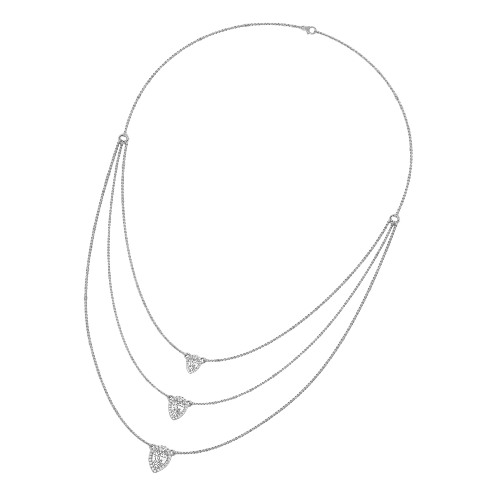 Kette aus 3,44 Karat mit Hauptstein in Birnenform von 1,5 Karat - 083