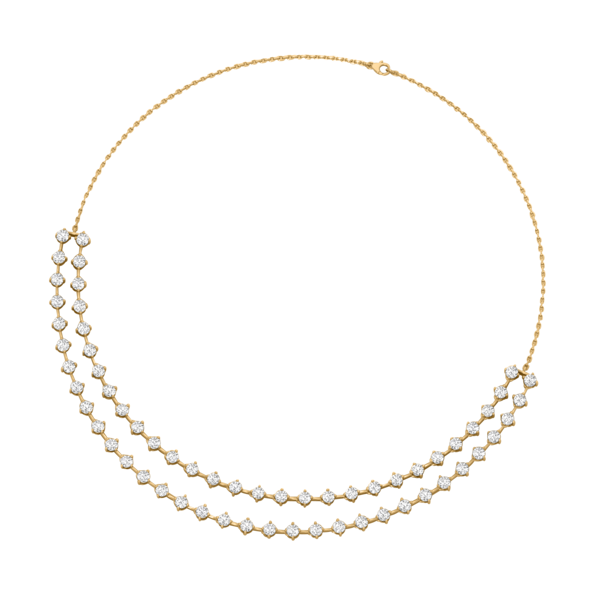 Nové Diamanten Ketting Briljanten - 10.2ct