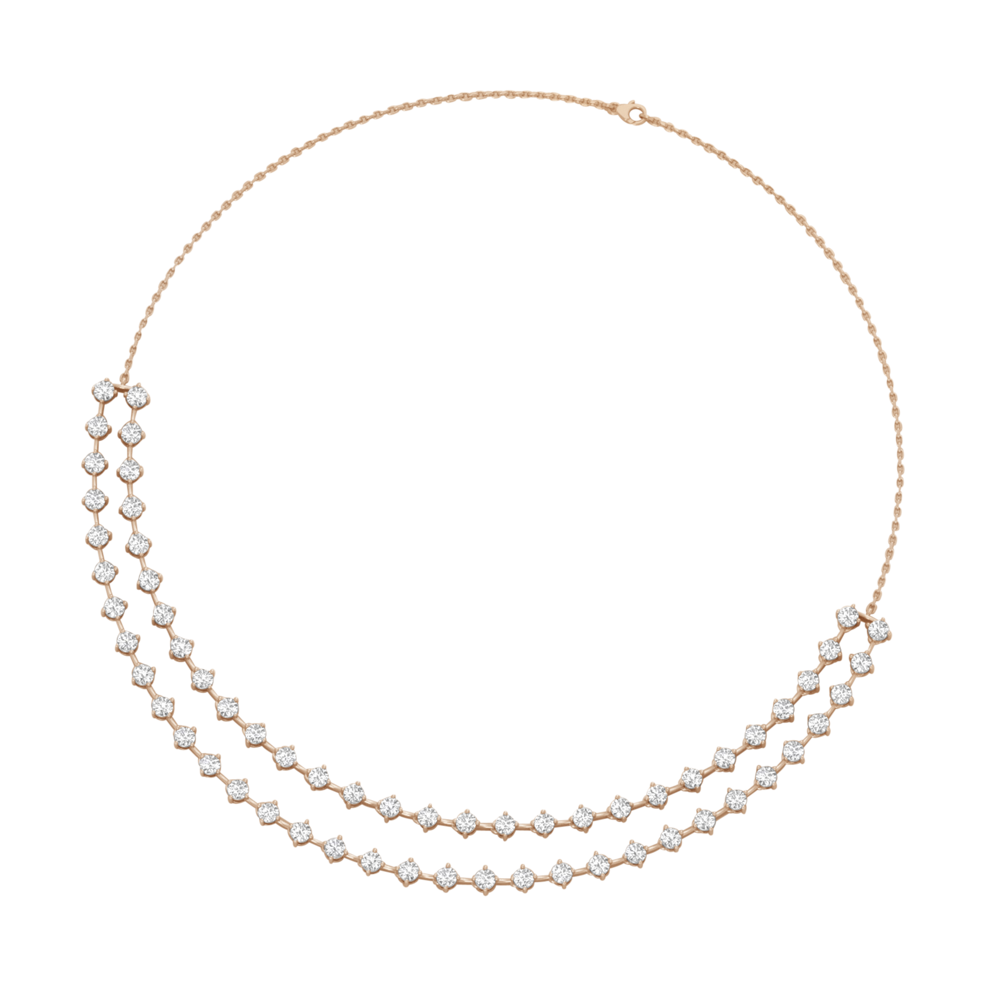 Nové Diamanten Ketting Briljanten - 10.2ct