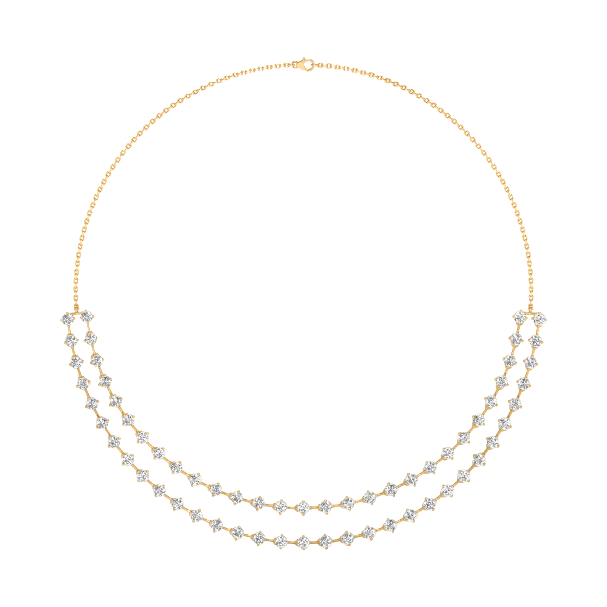 Nové Diamanten Ketting Briljanten - 10.2ct