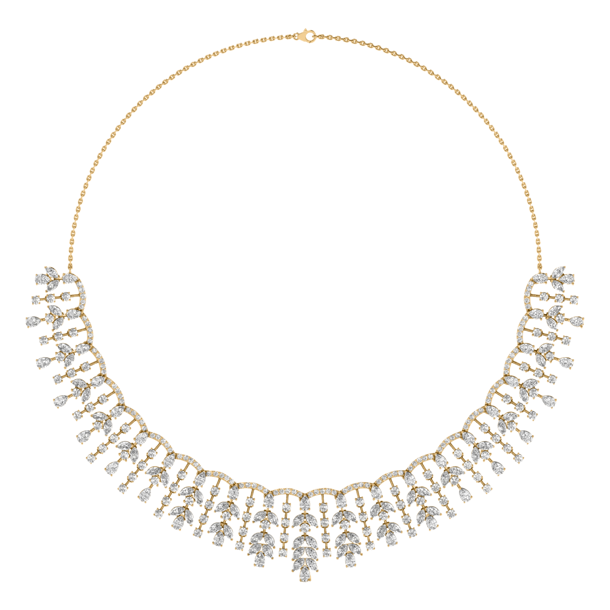 Suzette Diamanten Ketting Peer - 21ct