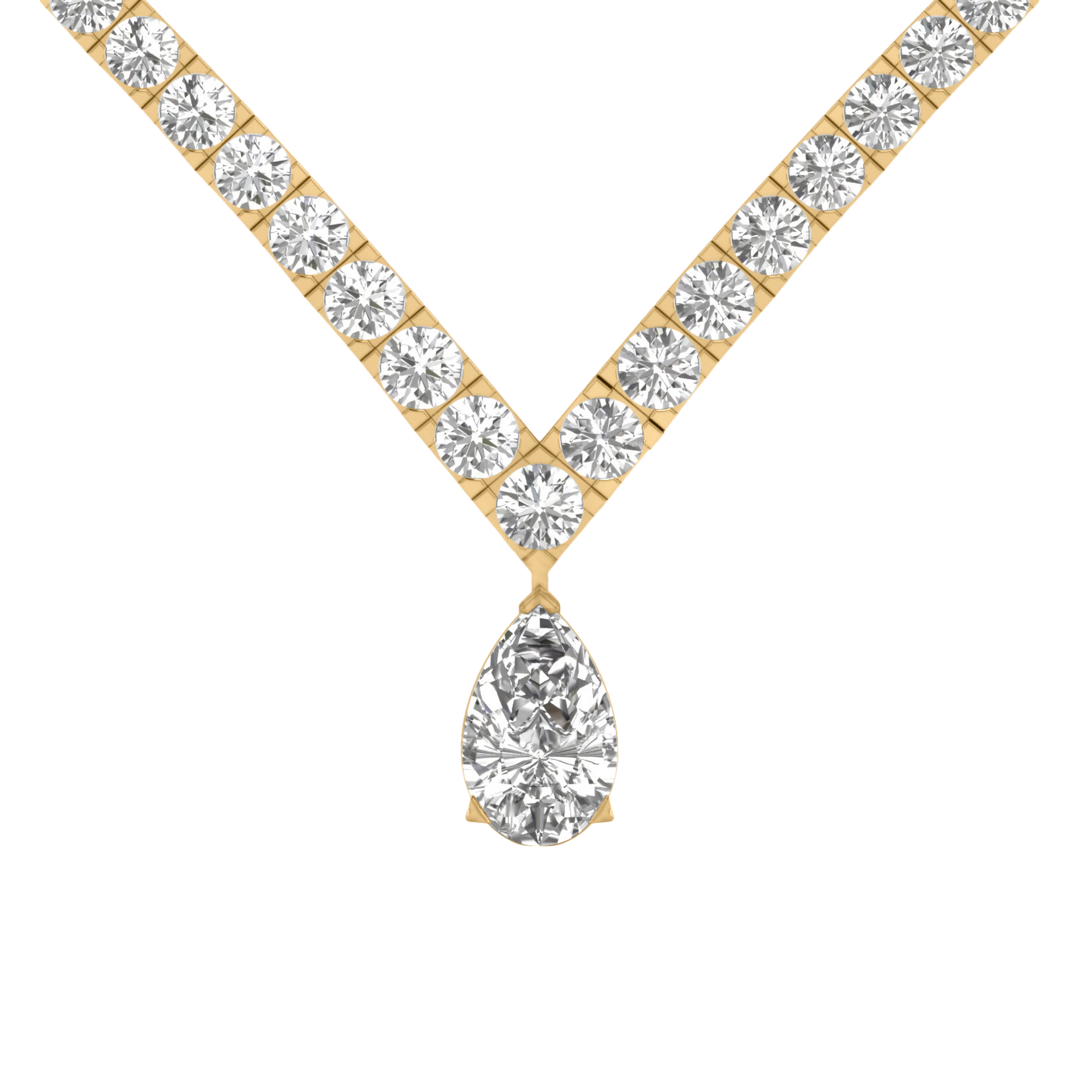 Lies Diamond Necklace Pear - 22ct