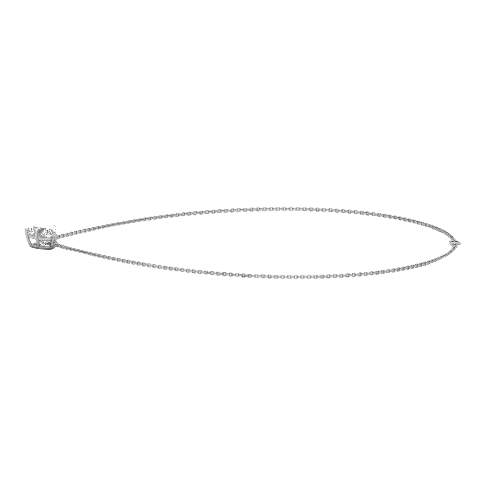 6,75 Karat Kette mit 6,75 Karat Herz-Hauptstein - 103