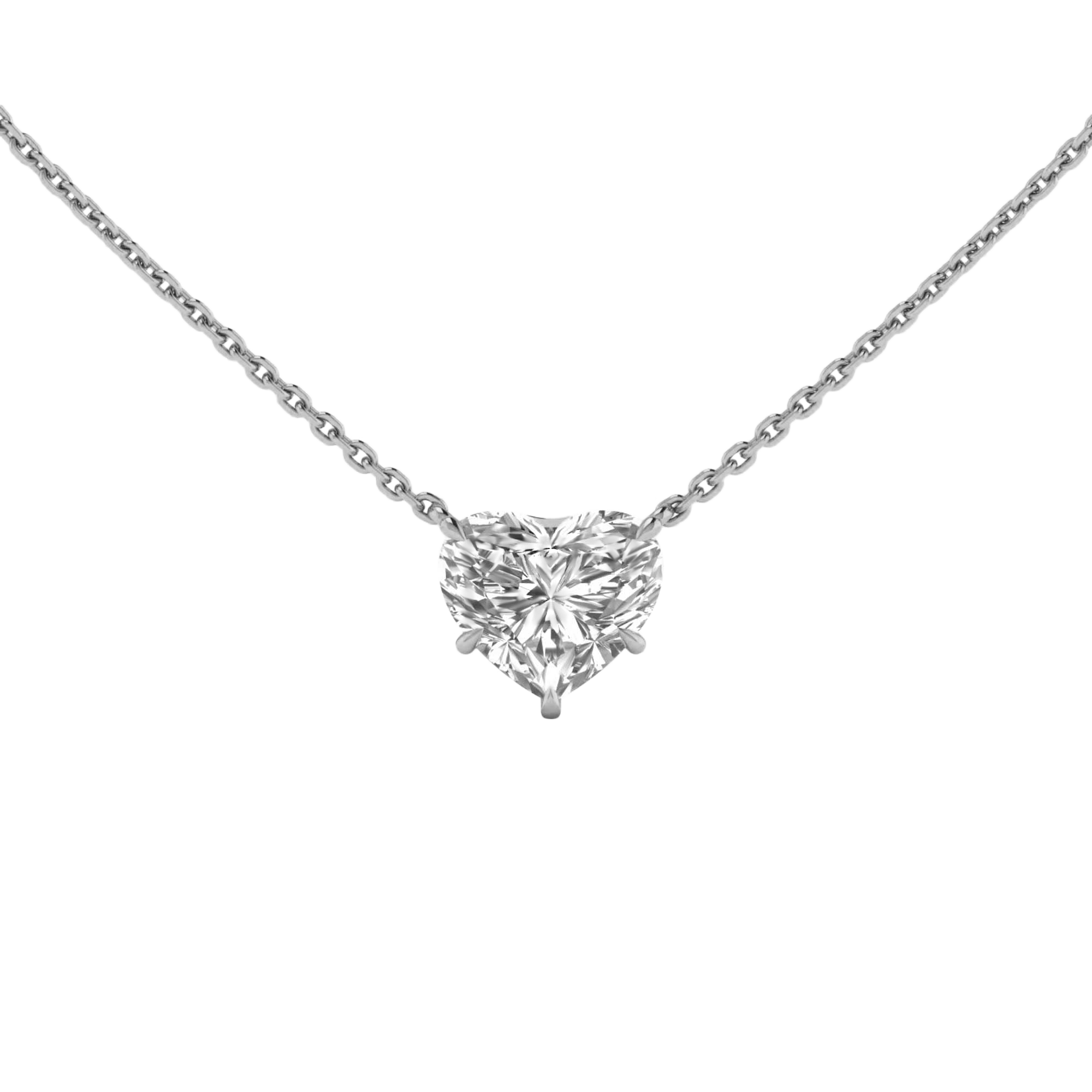 6,75 Karat Kette mit 6,75 Karat Herz-Hauptstein - 103