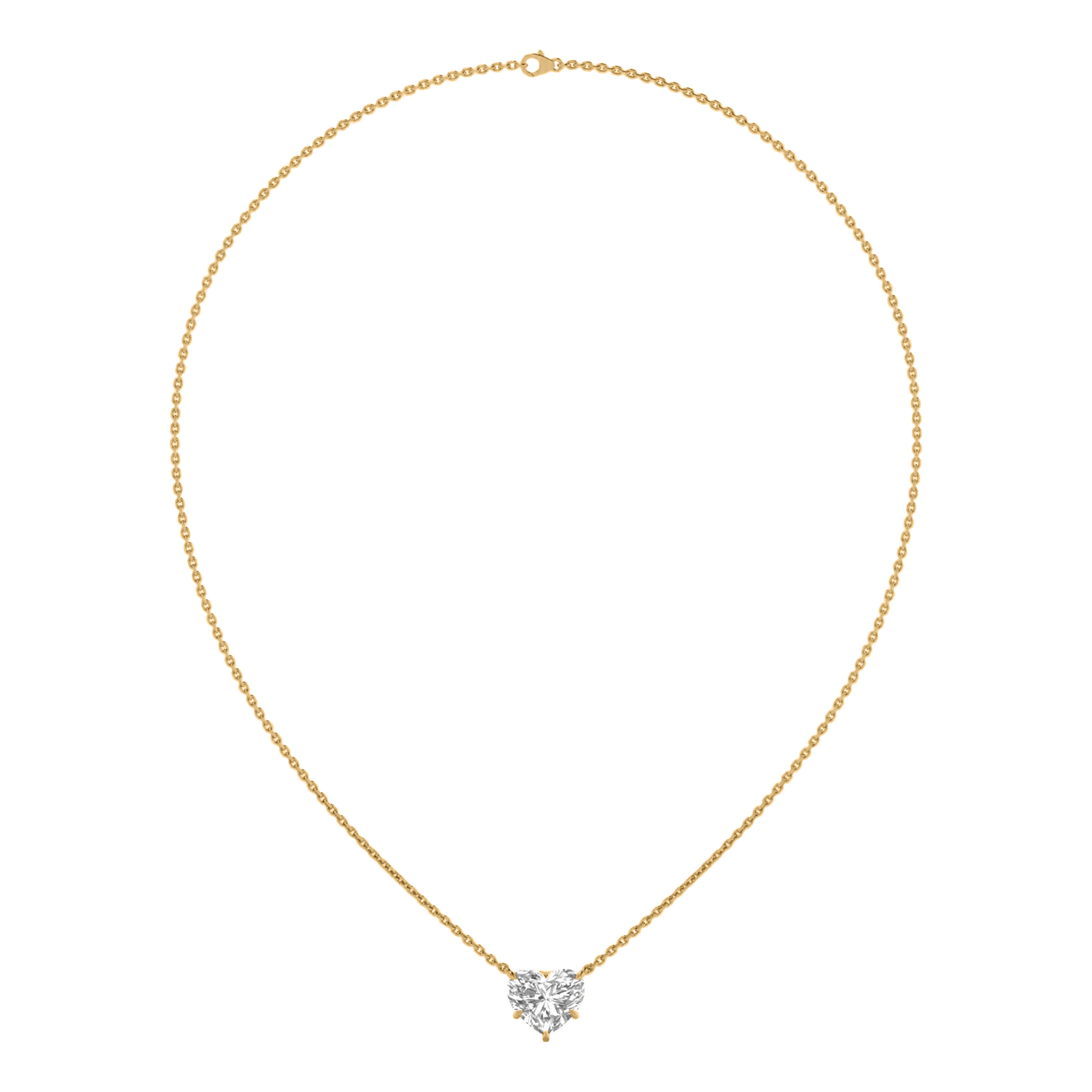 6,75 Karat Kette mit 6,75 Karat Herz-Hauptstein - 103