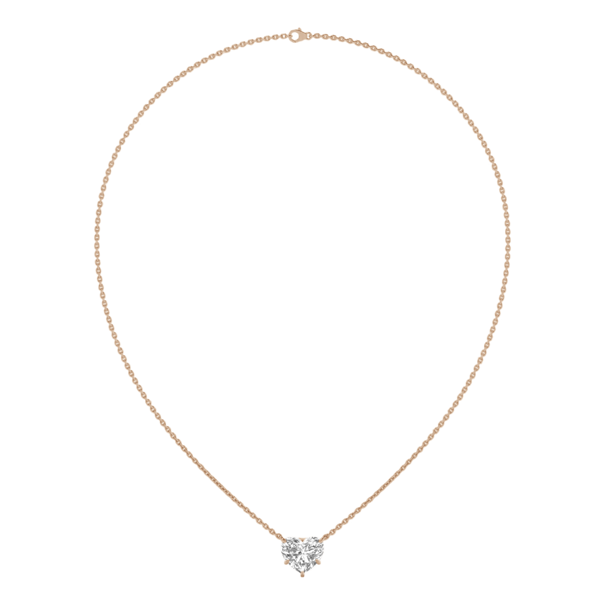 6,75 Karat Kette mit 6,75 Karat Herz-Hauptstein - 103