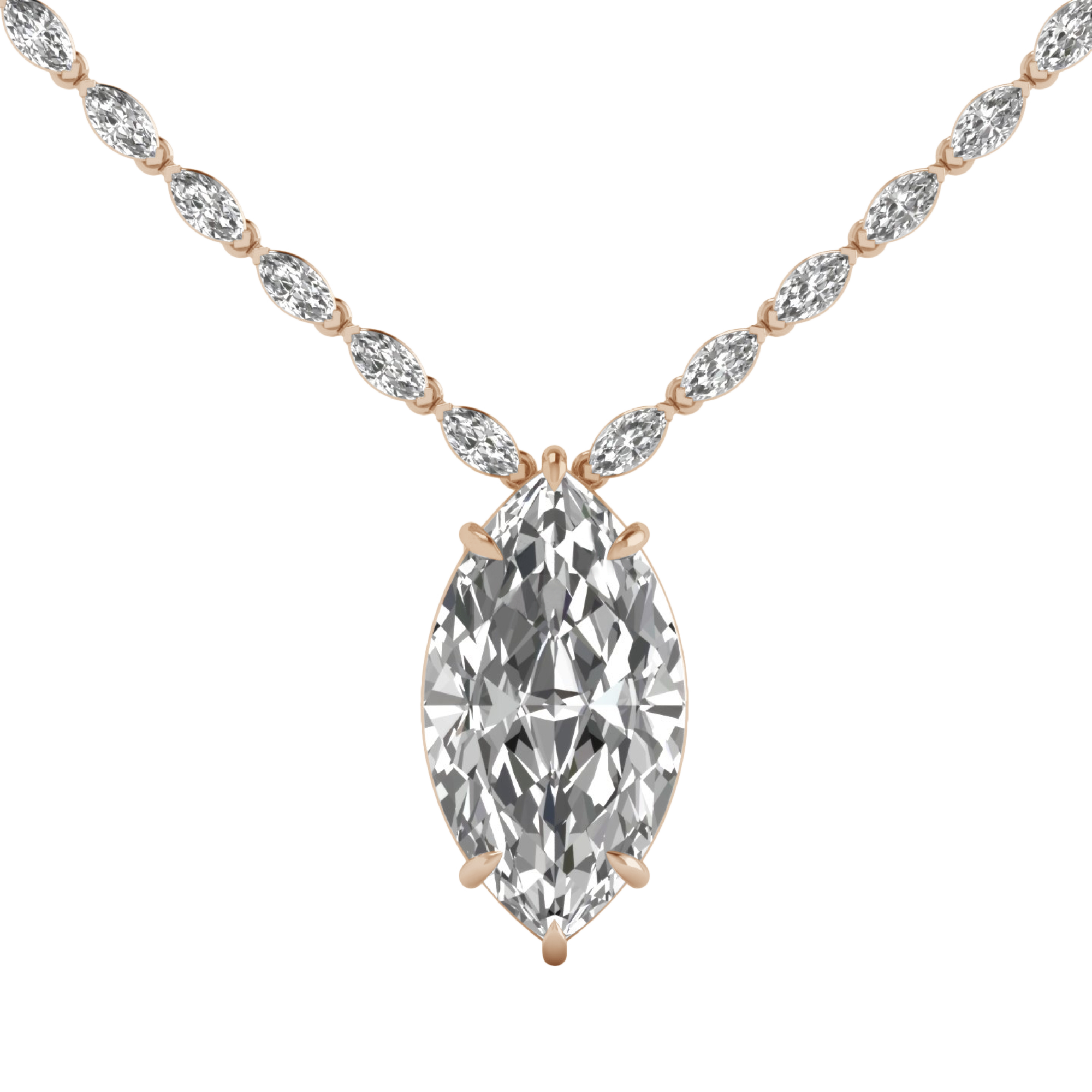 Anke Diamante Ketting Markies - 30ct