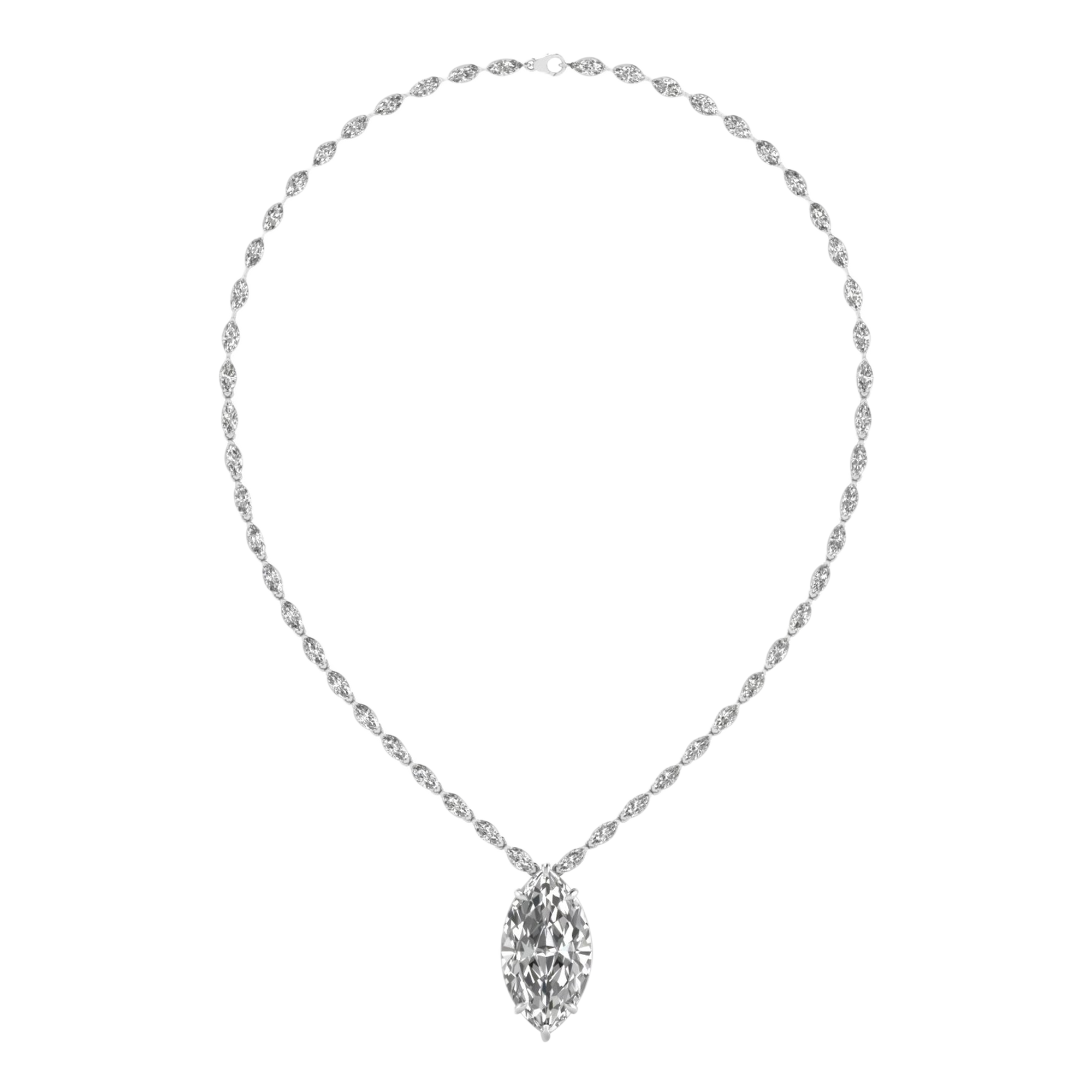 Anke Diamante Ketting Markies - 30ct