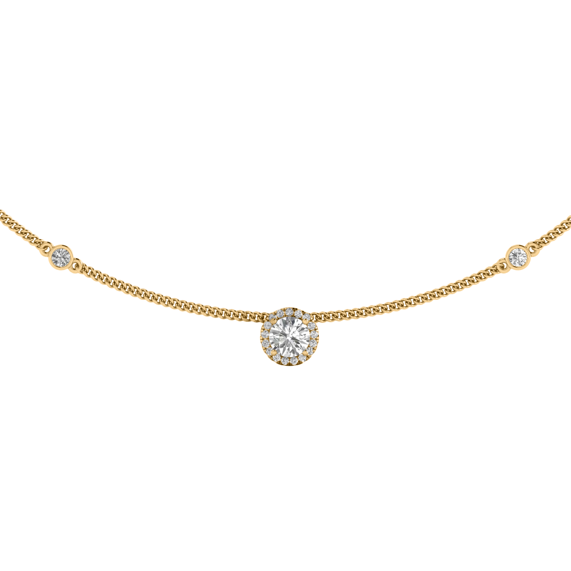 Nine Diamond Necklace Brilliant - 2.2ct