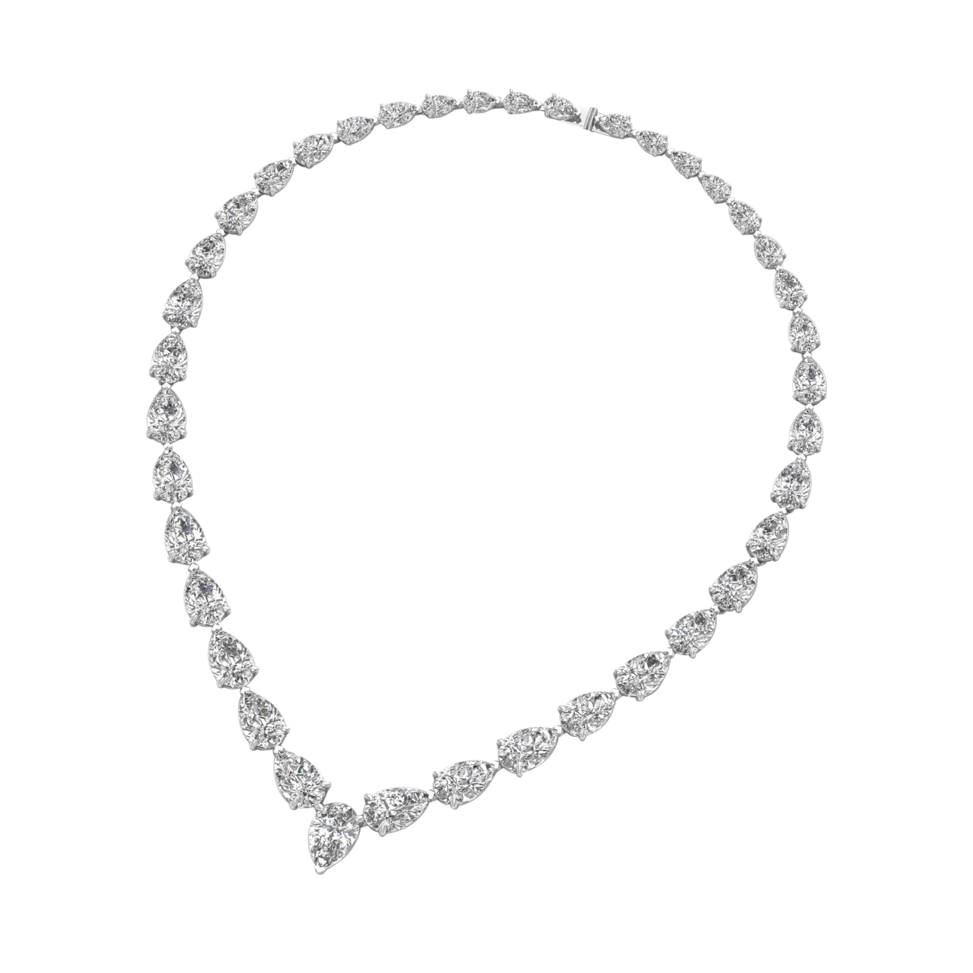 Kette aus 74 Karat mit Hauptstein in Birnenform von 3,5 Karat - 352