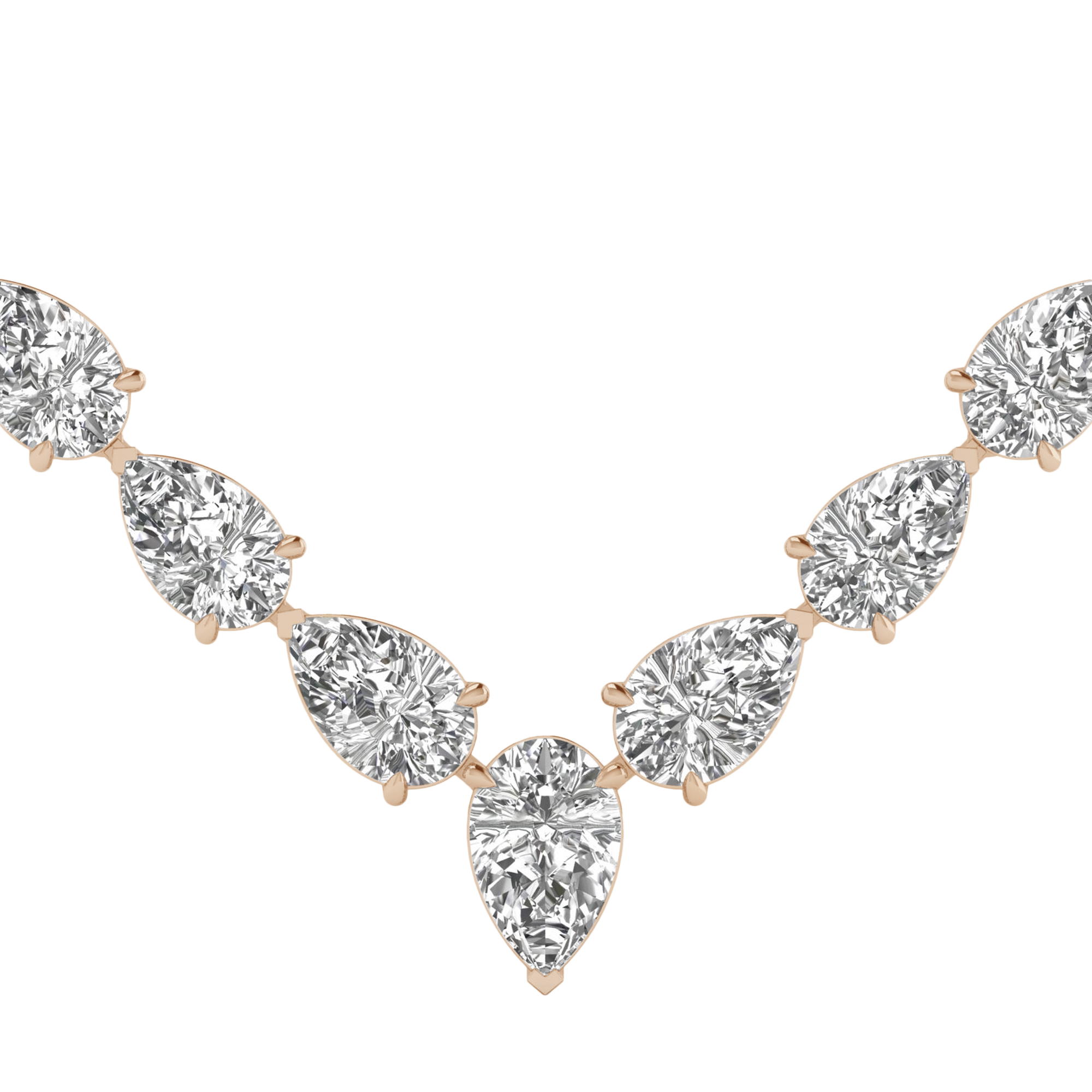 Kette aus 74 Karat mit Hauptstein in Birnenform von 3,5 Karat - 352