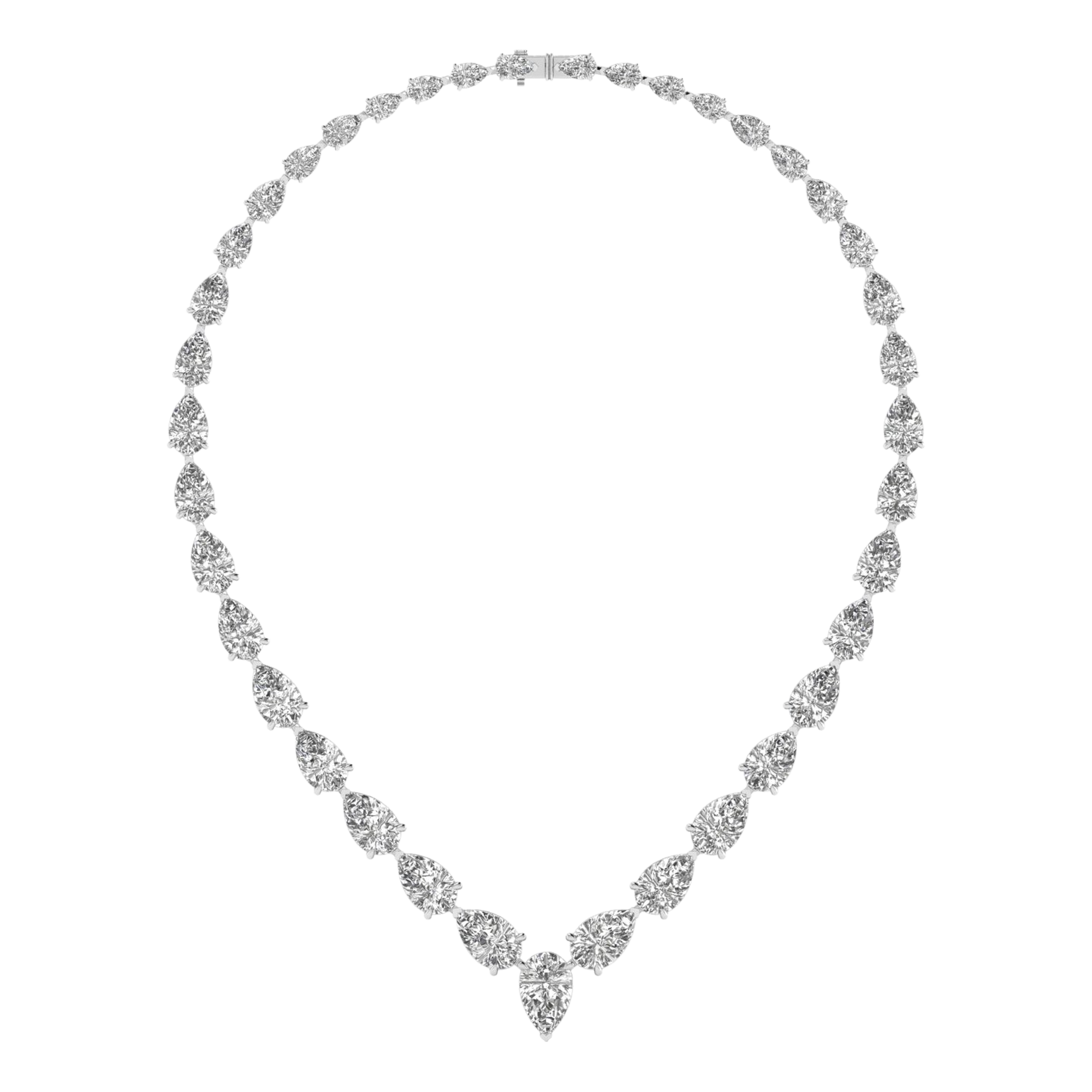 Kette aus 74 Karat mit Hauptstein in Birnenform von 3,5 Karat - 352