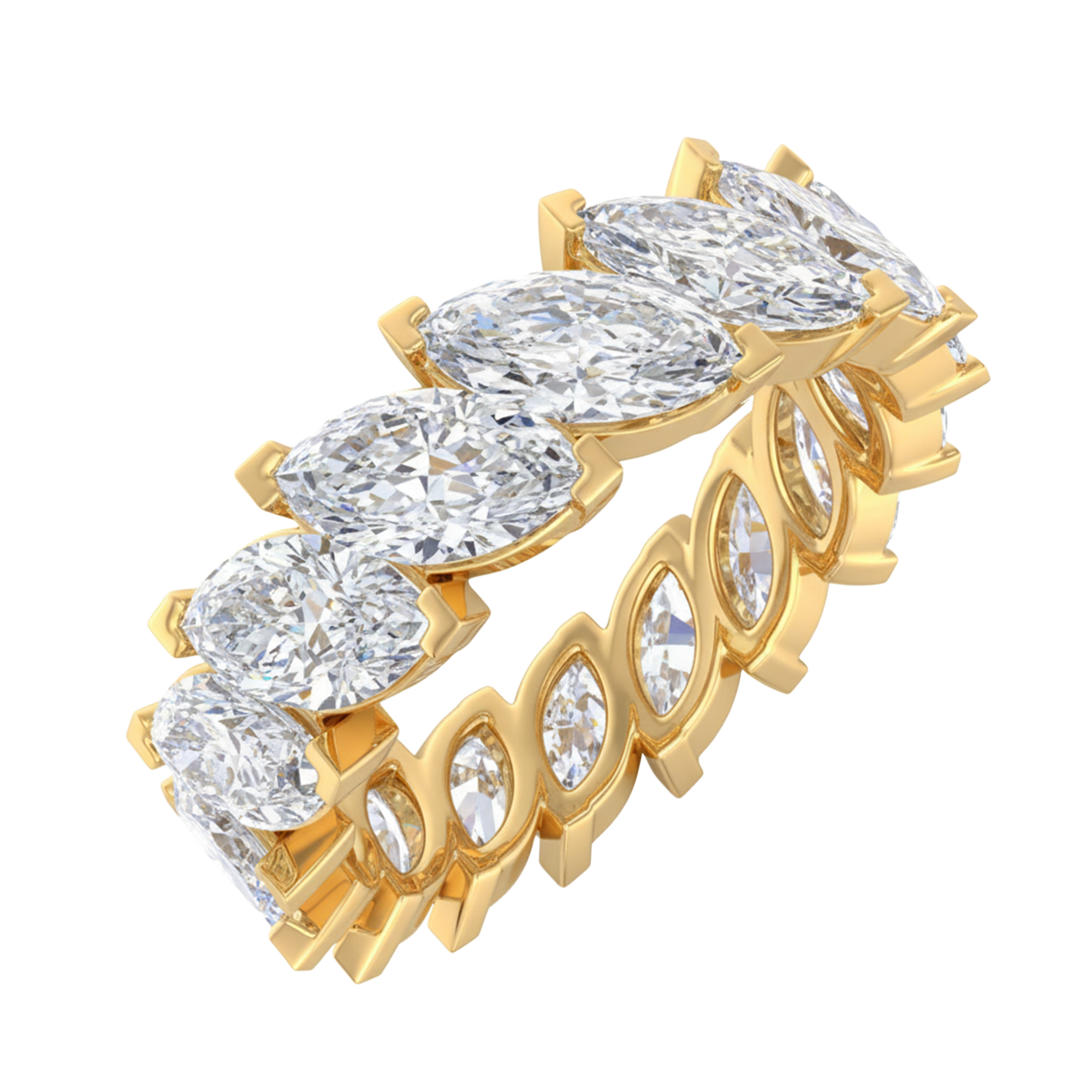 Marquise eternity ring 4.55 karaat volledig rondom gezet