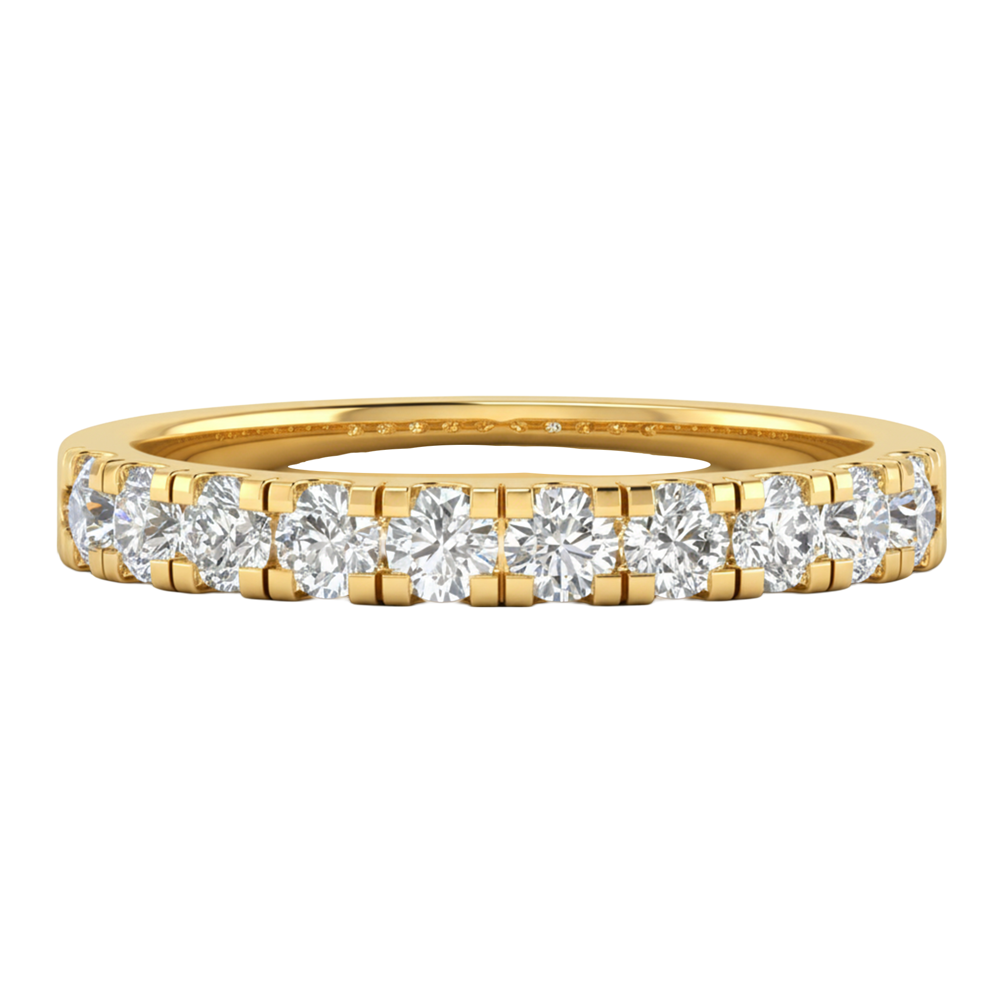 Rond half‑eternity ring 0.73 tot 0.78 karaat pavé‑zetting