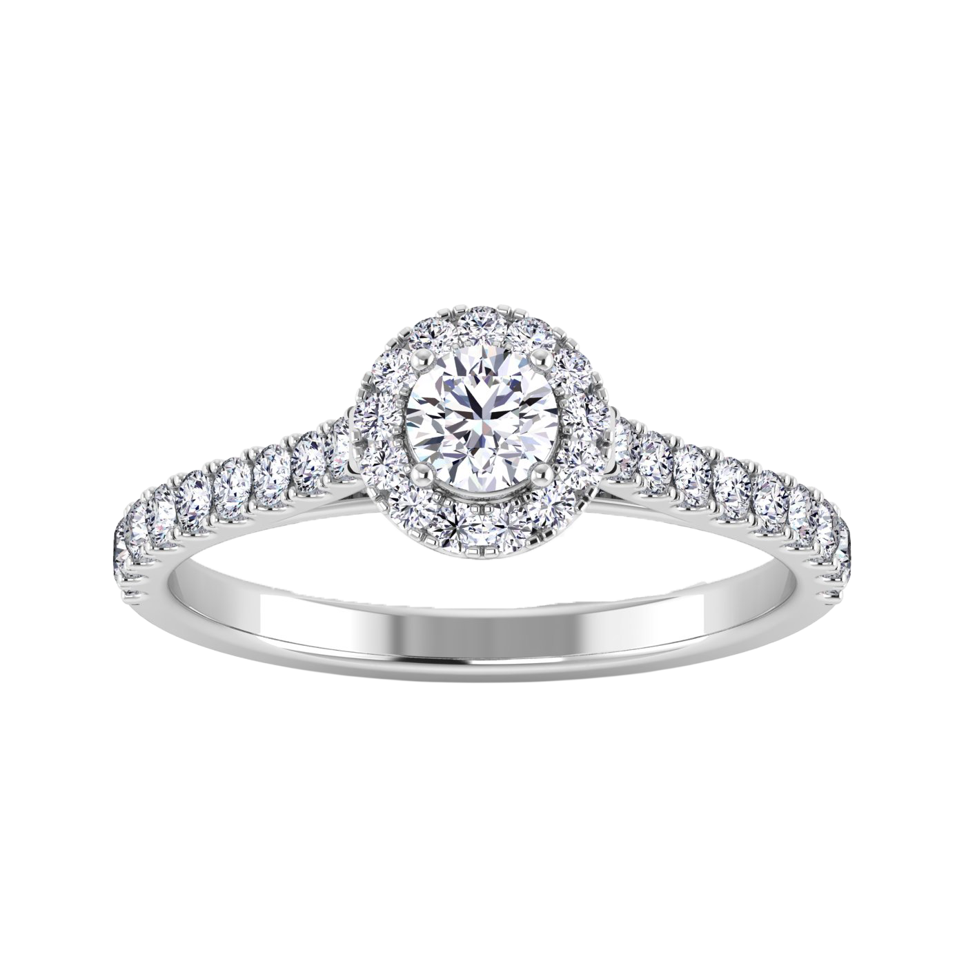 Jackie Halo Ring Rund 0,95 bis 3,65 Karat