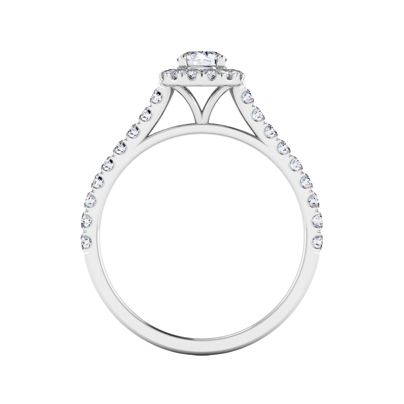 Jackie Halo Ring Rund 0,95 bis 3,65 Karat